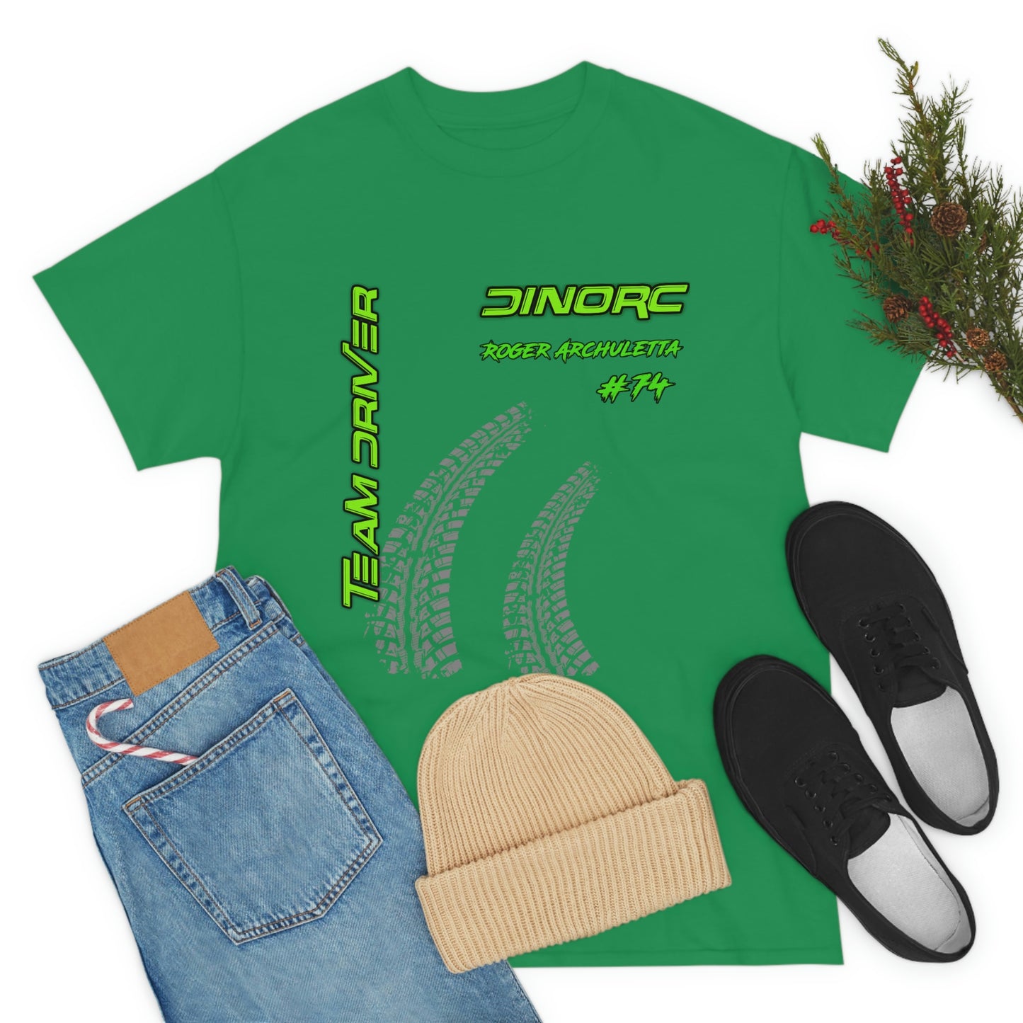 Team Driver Roger Archuletta Front and Back DinoRc Logo T-Shirt S-5x 5 colors