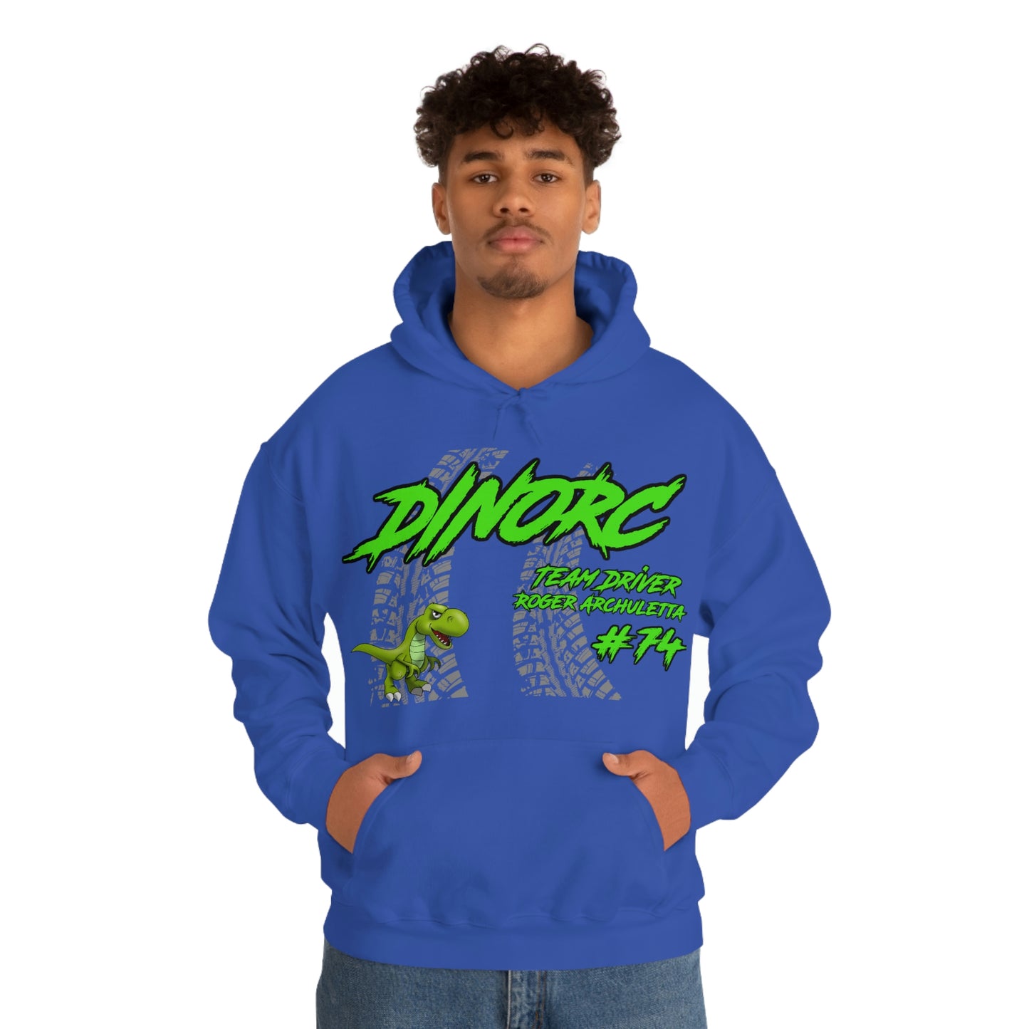 Team Driver Roger Archuletta DinoRC Logo Hooded Sweatshirt Heavy Blend™ Hooded Sweatshirt