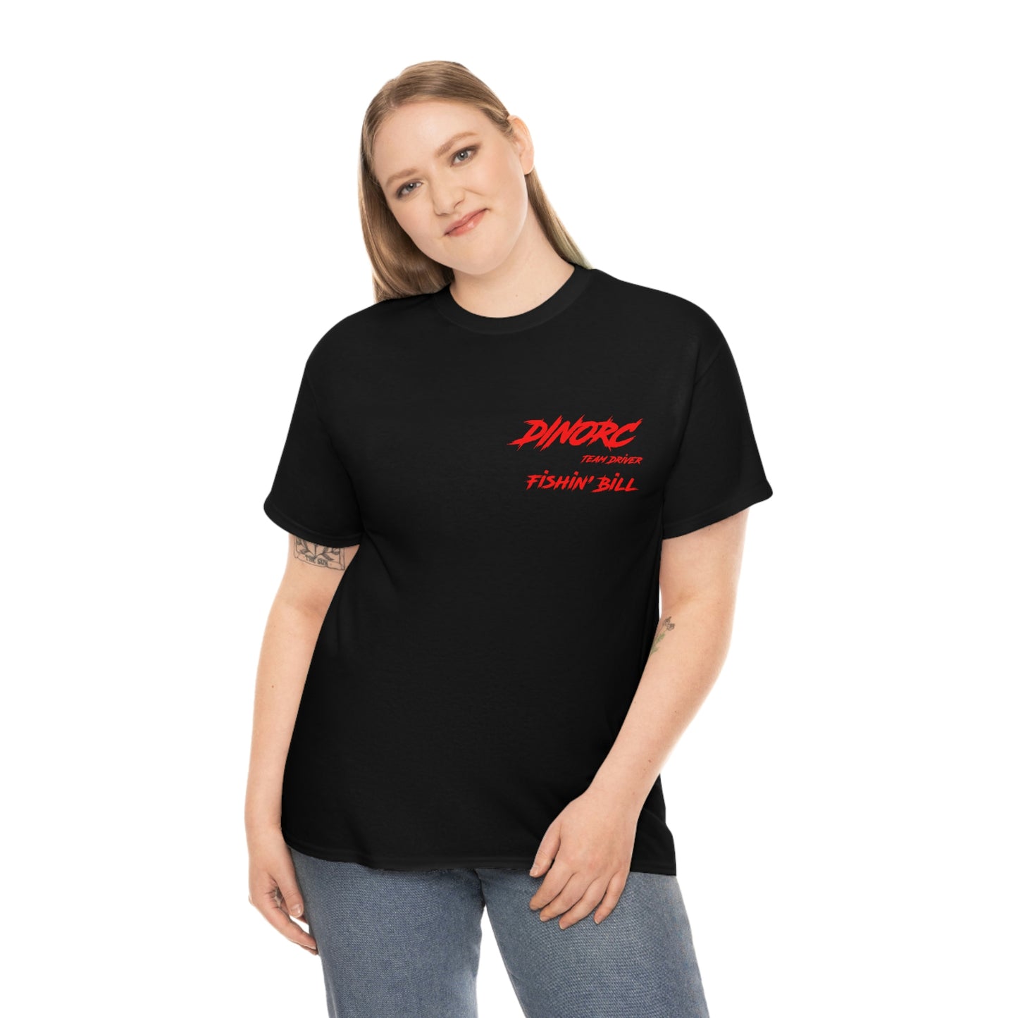 Team Driver Fishin' Bill Front and Back DinoRc Logo T-Shirt S-5x 5 colors