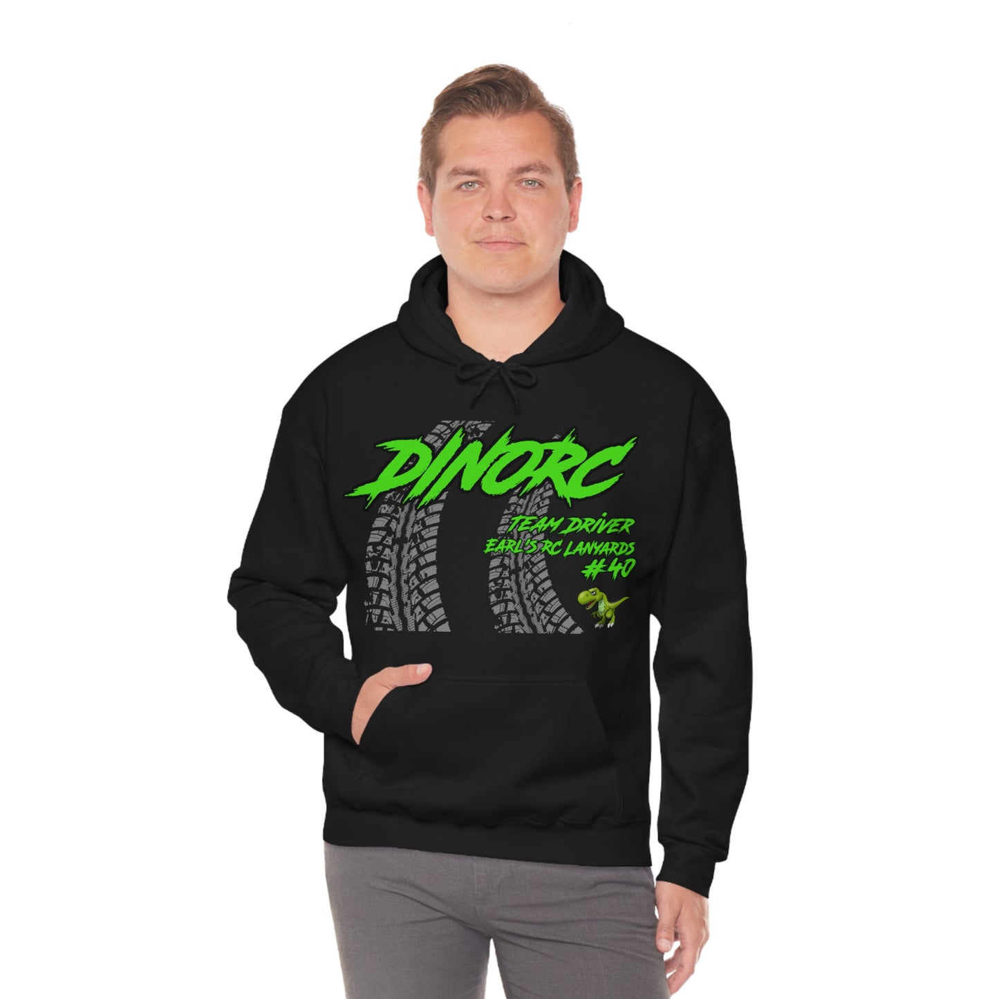 Team Driver Earl's RC Lanyards DinoRC Logo Hooded Sweatshirt Heavy Blend™ Hooded Sweatshirt