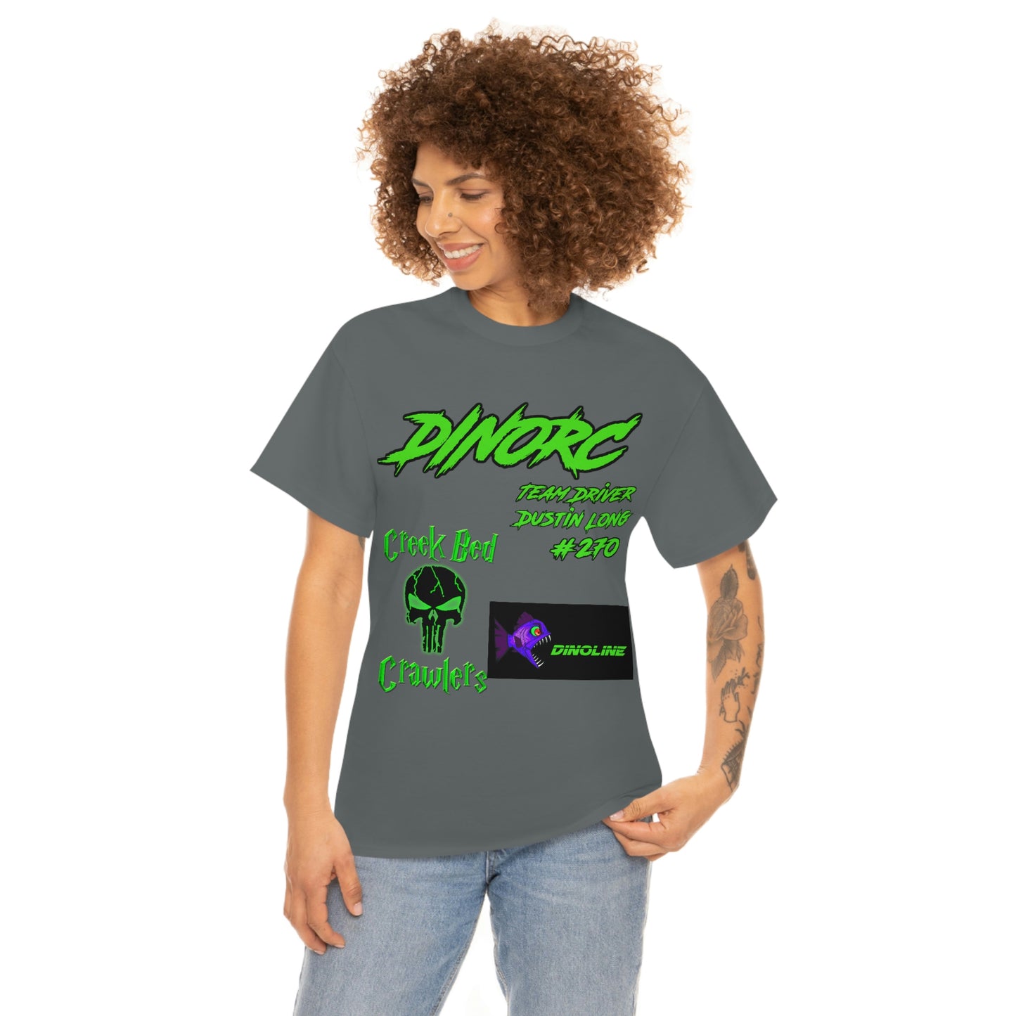 Team Driver Dustin Long logo Front and Back DinoRc Logo T-Shirt S-5x 5 colors