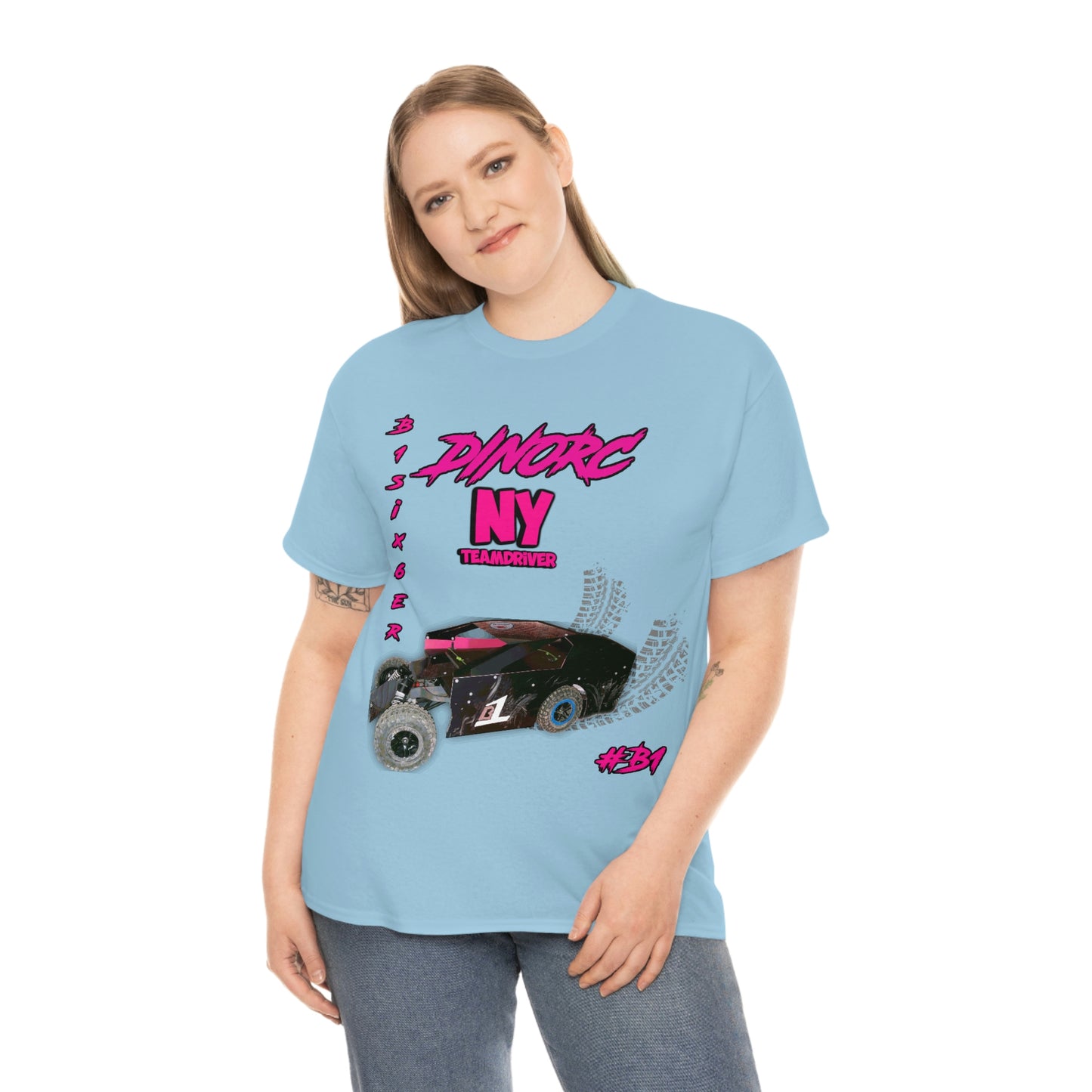 Team Driver Cherry Cherokee Front and Back DinoRc Logo T-Shirt S-5x 5 colors