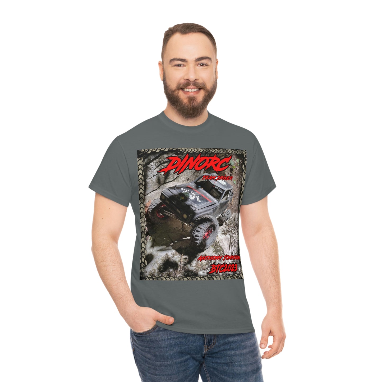 Anthony Johnson T rex DinoRC Team Driver truck logo Front and Back DinoRc Logo T-Shirt S-5x 5 colors