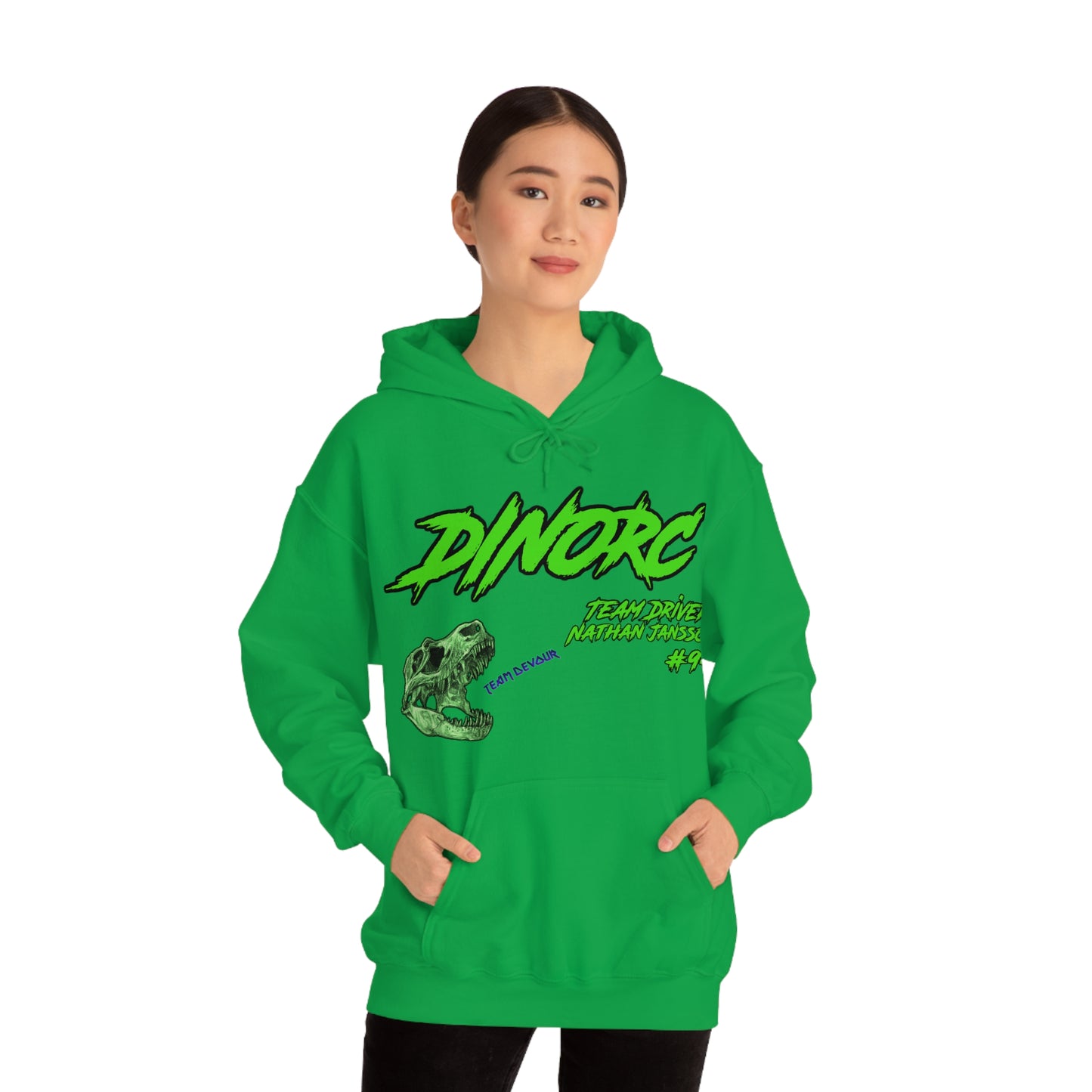 Team Driver Nathan Jansson DinoRC Logo Hooded Sweatshirt Heavy Blend™ Hooded Sweatshirt