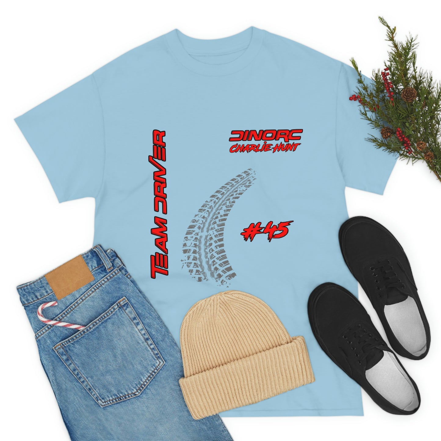 Team Driver Charlie Hunt Front and Back DinoRc Logo T-Shirt S-5x 5 colors
