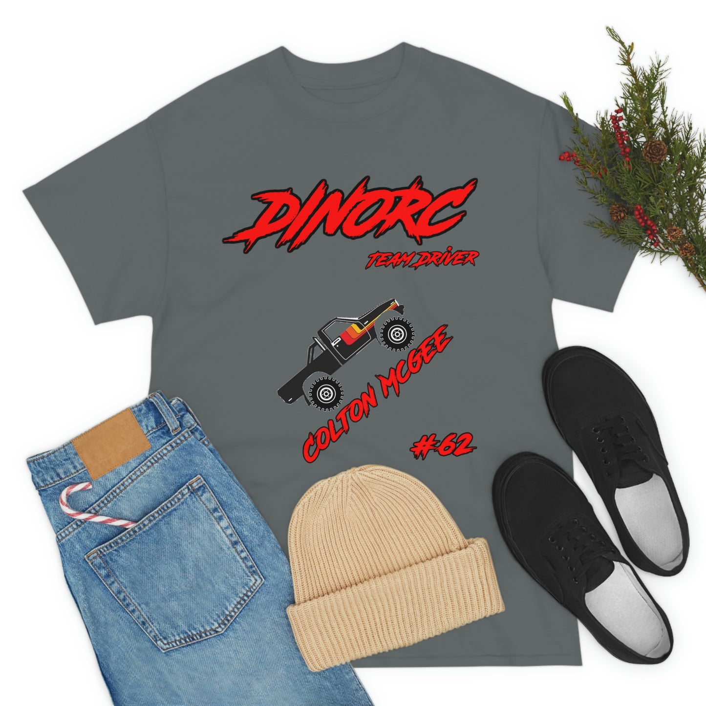Team Driver Colton Mcgee truck logo Front and Back DinoRc Logo T-Shirt S-5x 5 colors