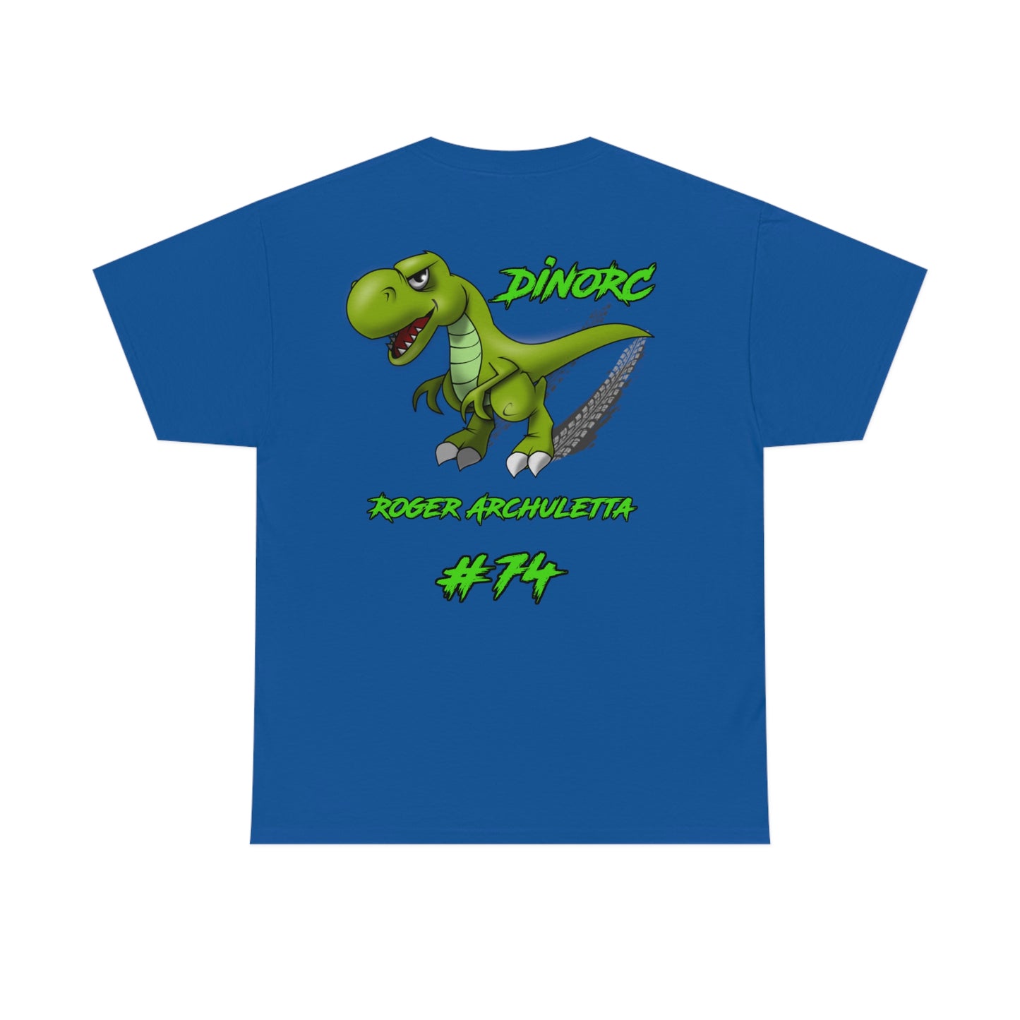 Team Driver Roger Archuletta Front and Back DinoRc Logo T-Shirt S-5x 5 colors