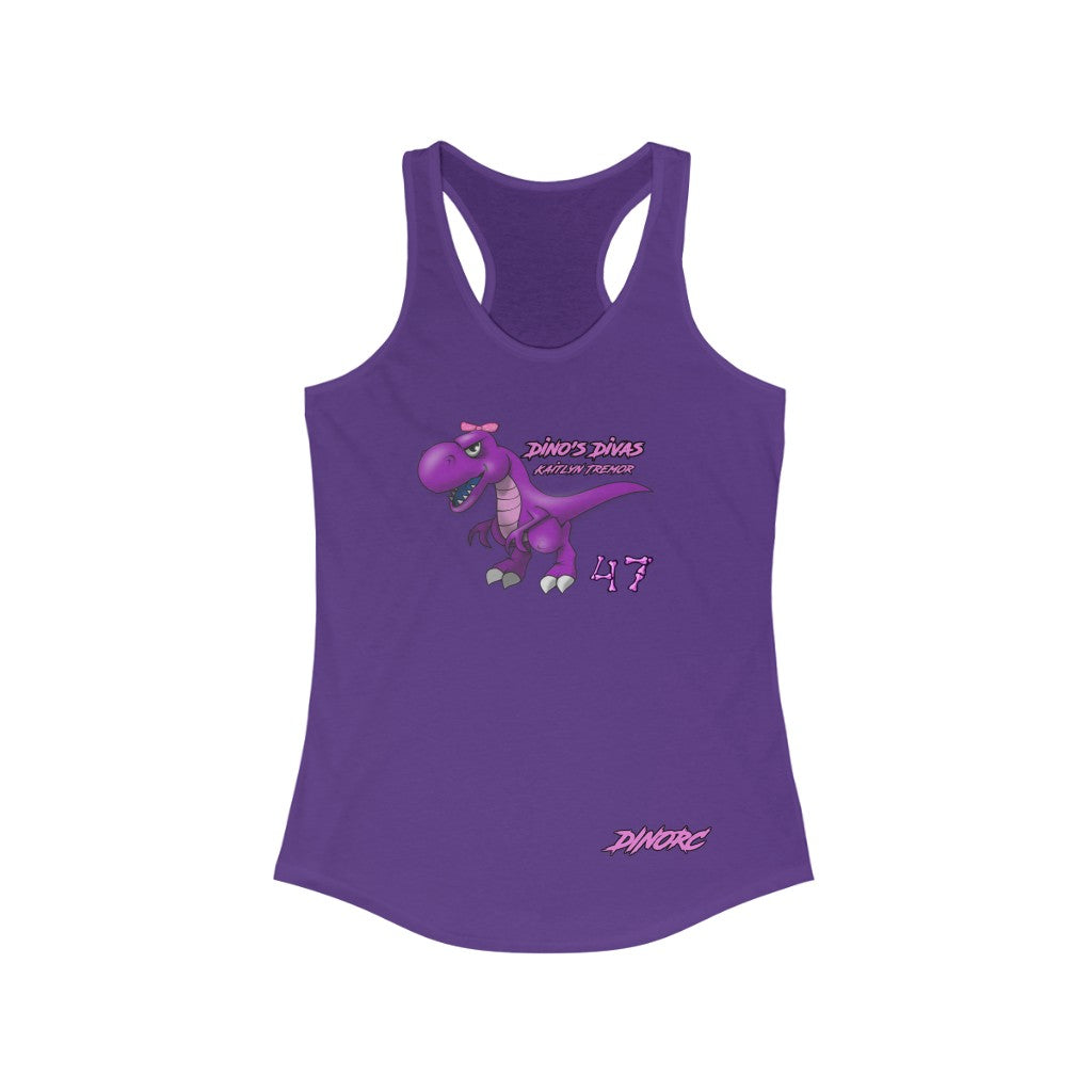 Kaitlyn Tremor Dino's Divas Women's Ideal Racerback Tank 2
