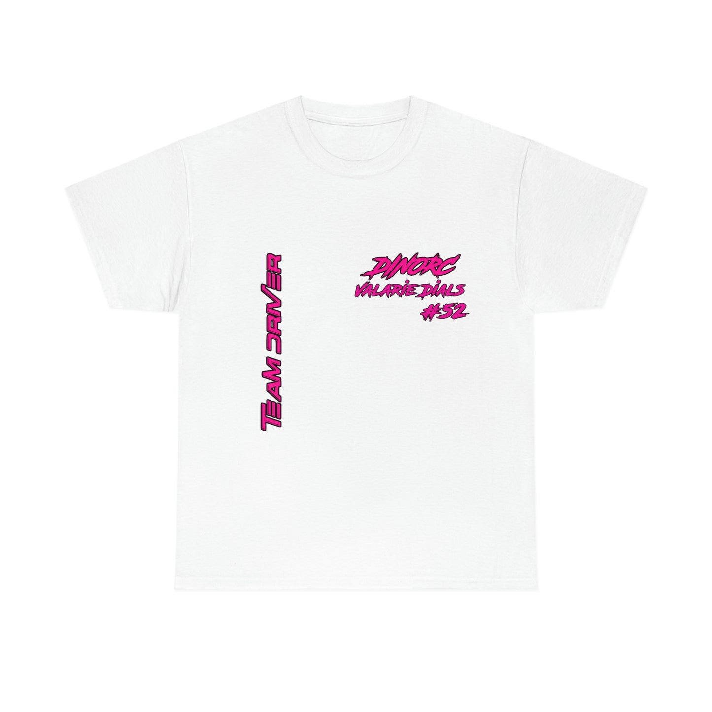 Team Driver Valarie Dials Dino's Divas Front and Back DinoRc Logo T-Shirt S-5x 5 colors