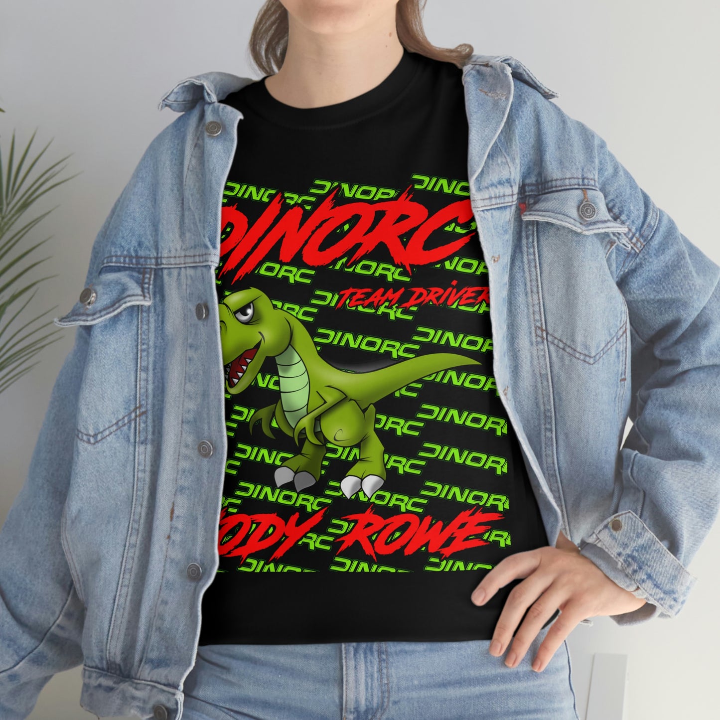 Team Driver Cody Rowe Front and Back DinoRc Logo T-Shirt S-5x 5 colors