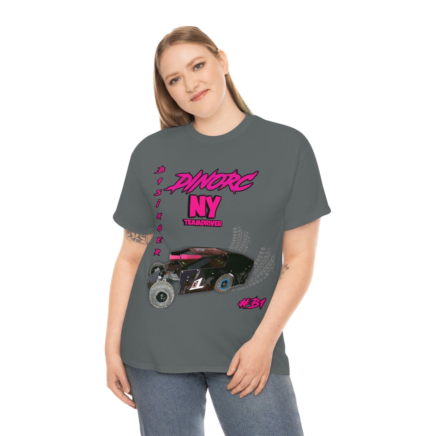 Team Driver Cherry Cherokee Front and Back DinoRc Logo T-Shirt S-5x 5 colors
