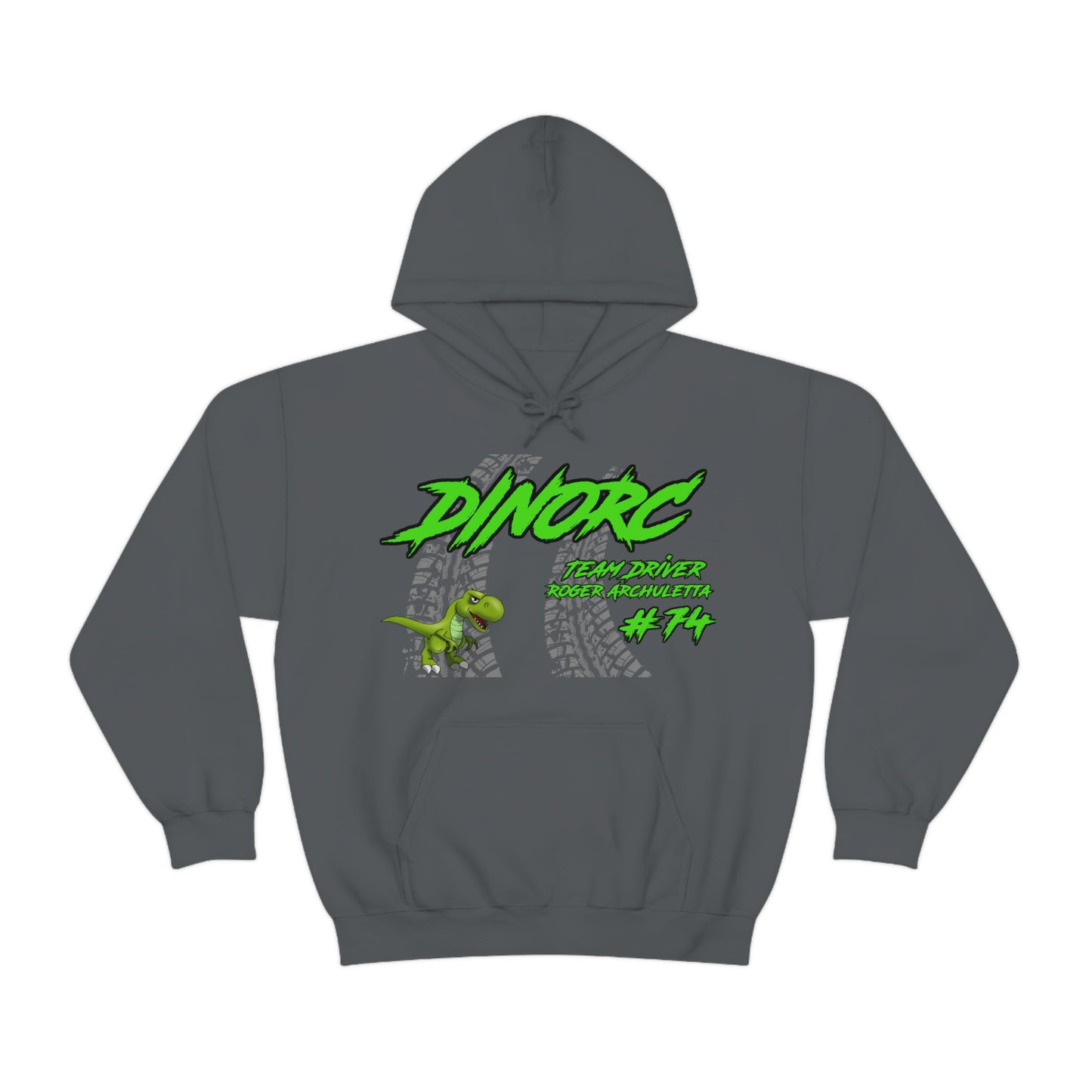 Team Driver Roger Archuletta DinoRC Logo Hooded Sweatshirt Heavy Blend™ Hooded Sweatshirt