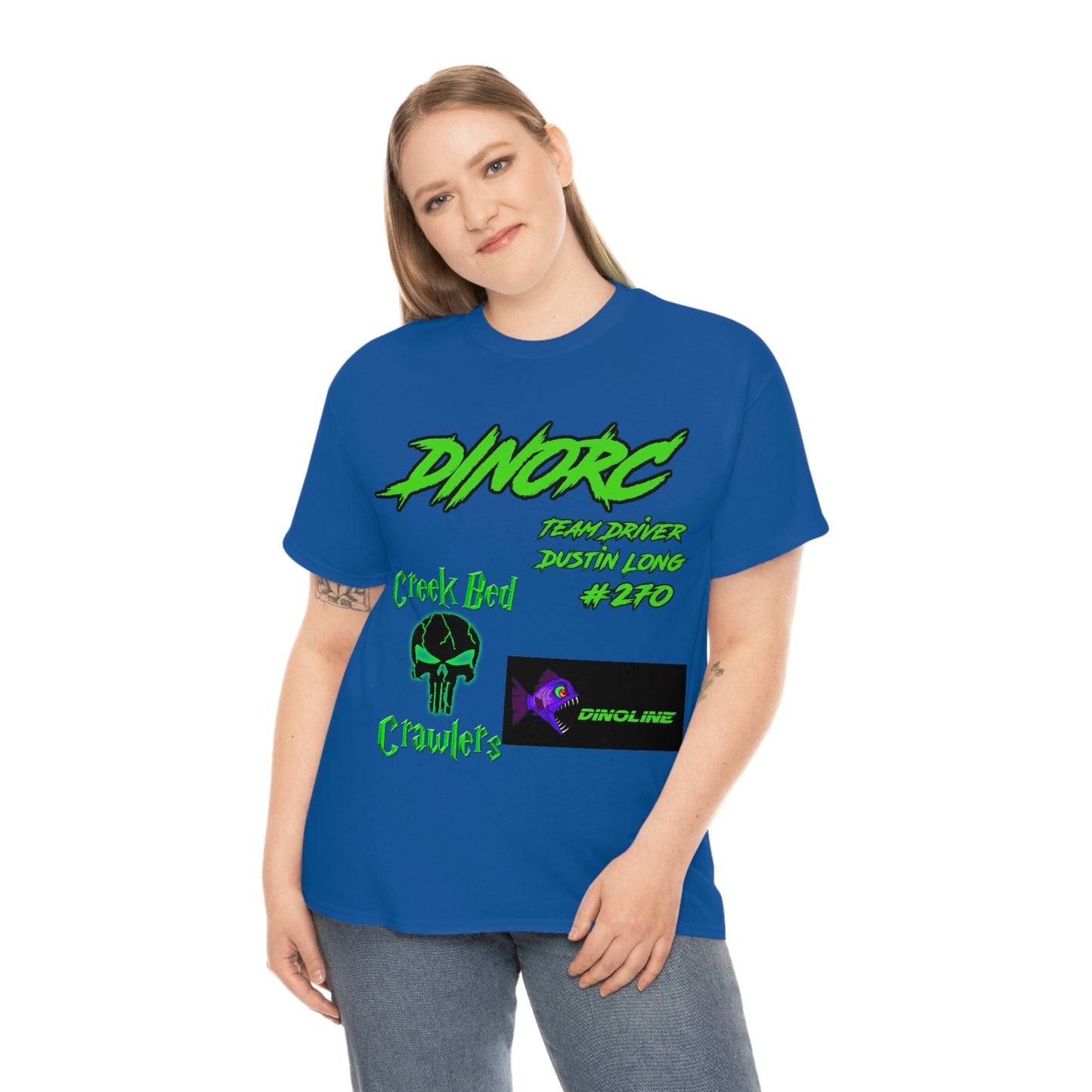 Team Driver Dustin Long logo Front and Back DinoRc Logo T-Shirt S-5x 5 colors