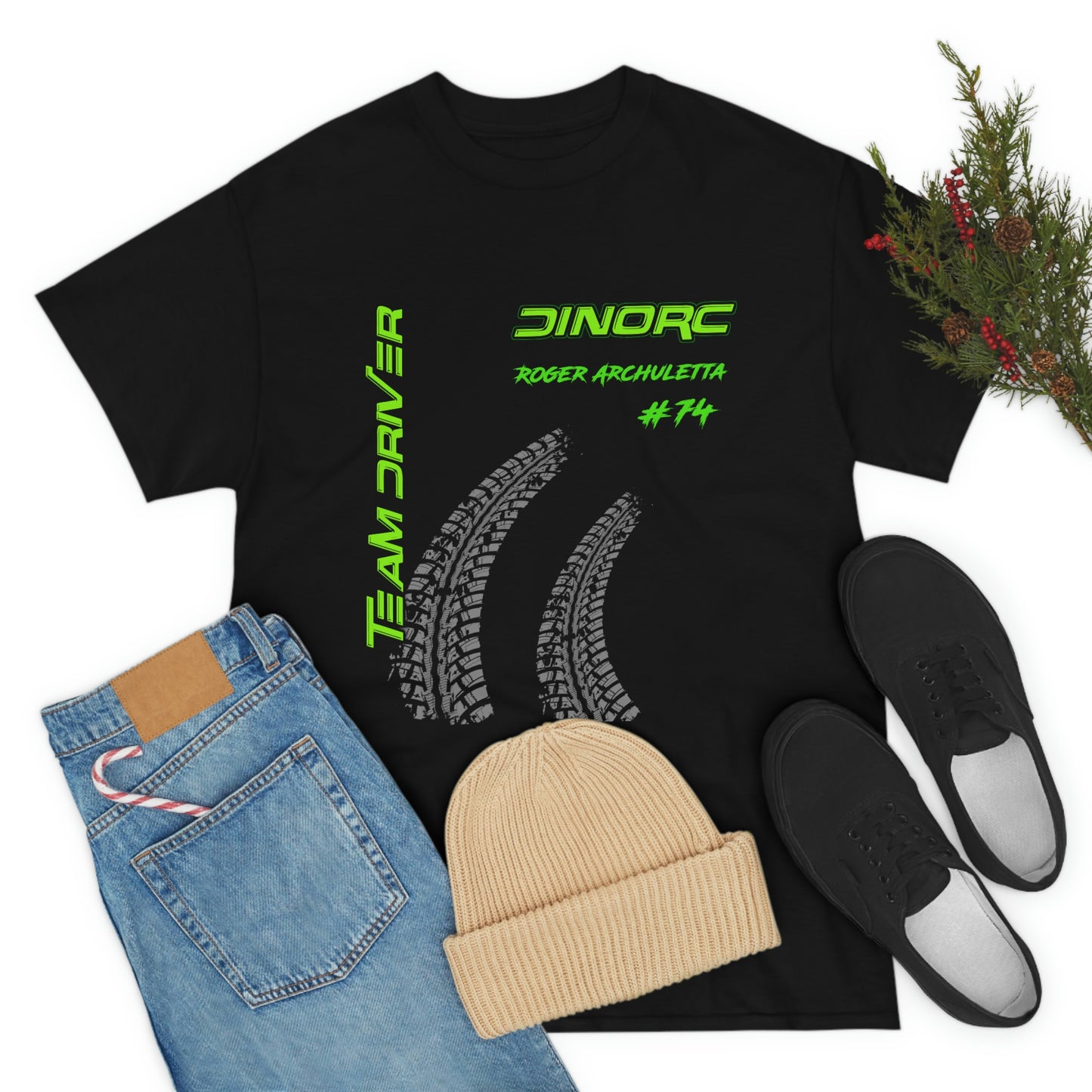 Team Driver Roger Archuletta Front and Back DinoRc Logo T-Shirt S-5x 5 colors