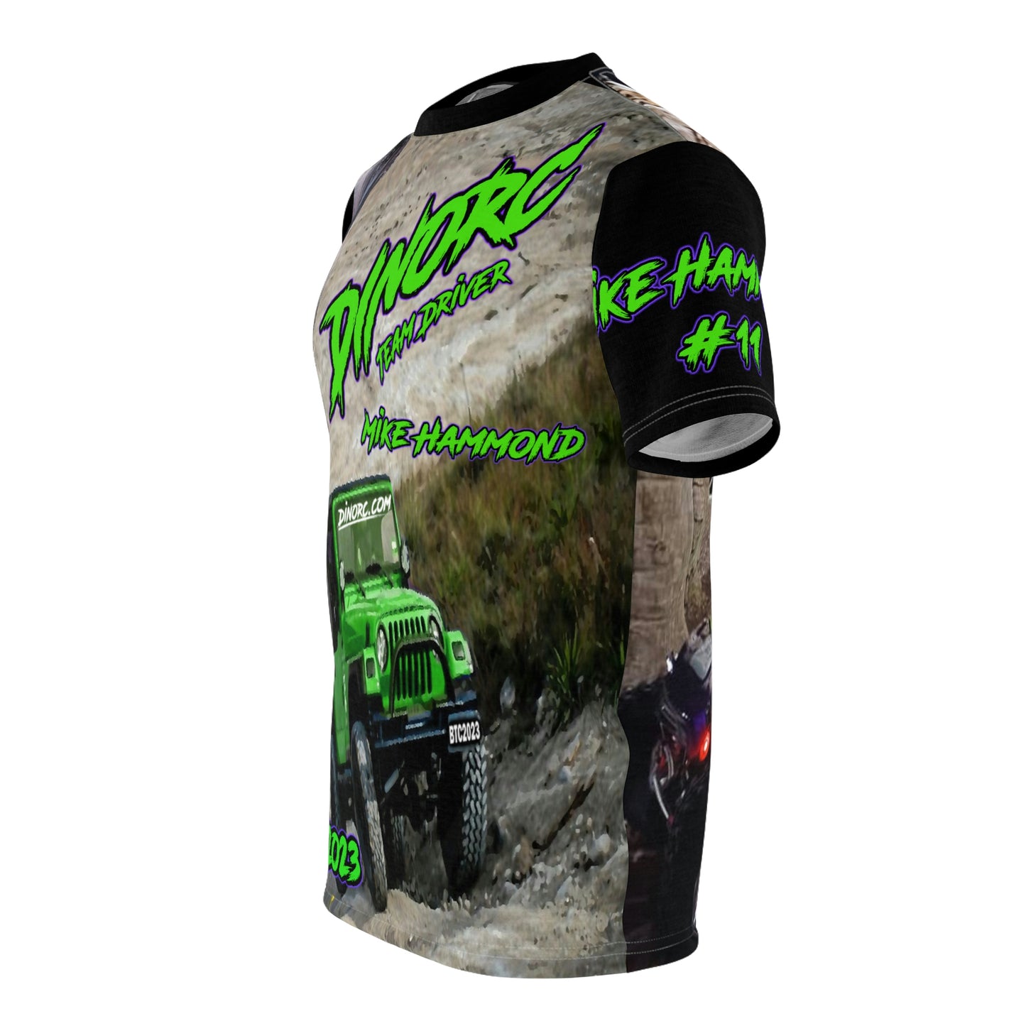 Mike Hammond DinoRC BTC2023 Team Driver T Shirt black n green