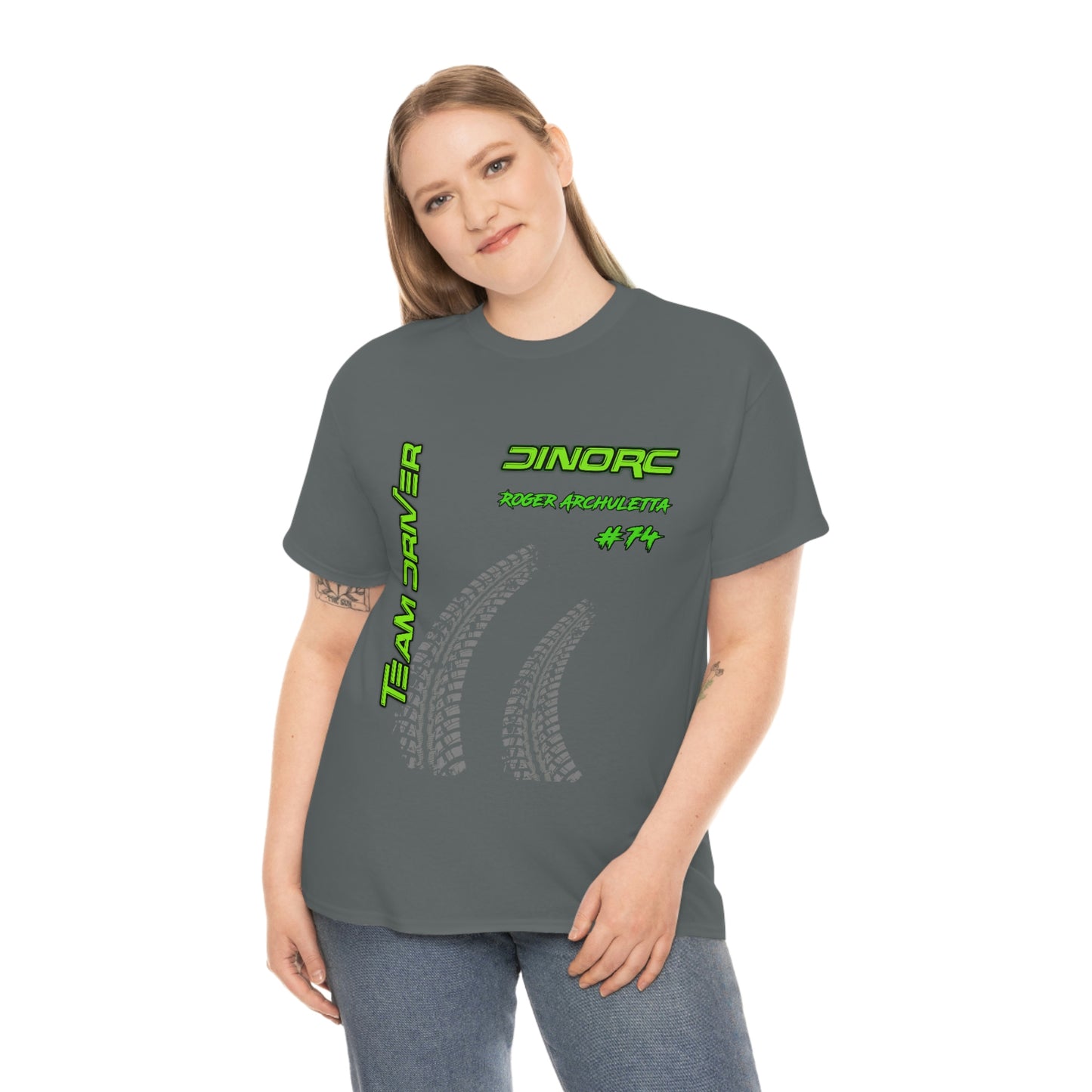Team Driver Roger Archuletta Front and Back DinoRc Logo T-Shirt S-5x 5 colors