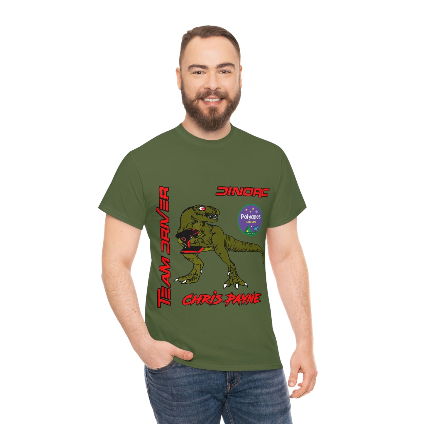 Chris Payne Raptor DinoRC Team Driver logo Front and Back DinoRc Logo T-Shirt S-5x 5 colors