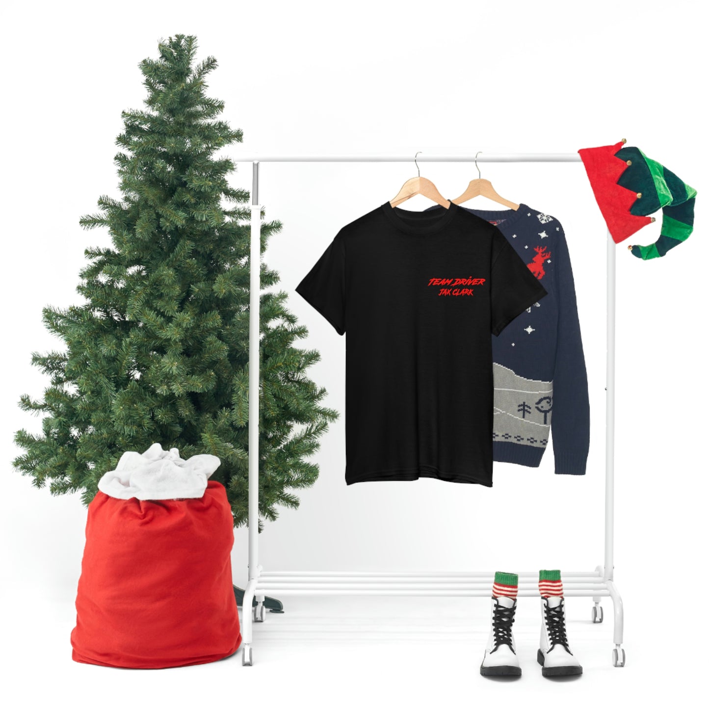 Team Driver Jax Clark Front Back DinoRc Logo T-Shirt S-5x Black Green