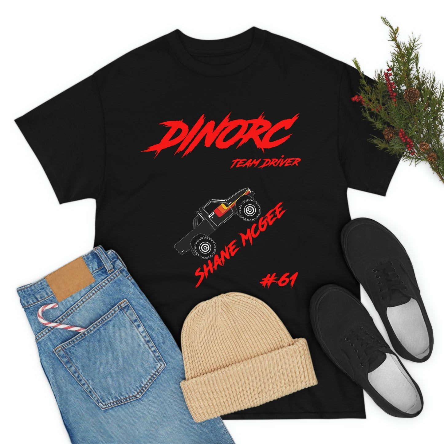Team Driver Shane Mcgee truck logo Front and Back DinoRc Logo T-Shirt S-5x 5 colors