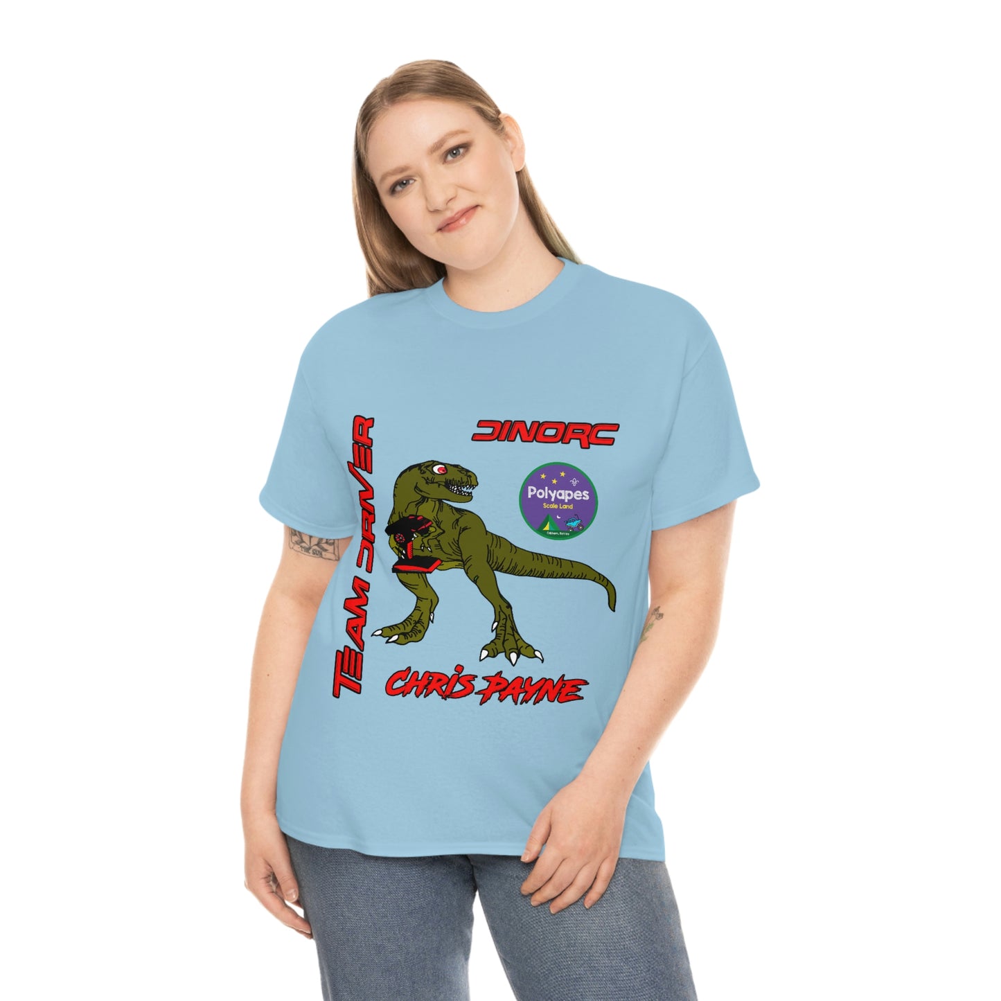 Chris Payne Raptor DinoRC Team Driver logo Front and Back DinoRc Logo T-Shirt S-5x 5 colors