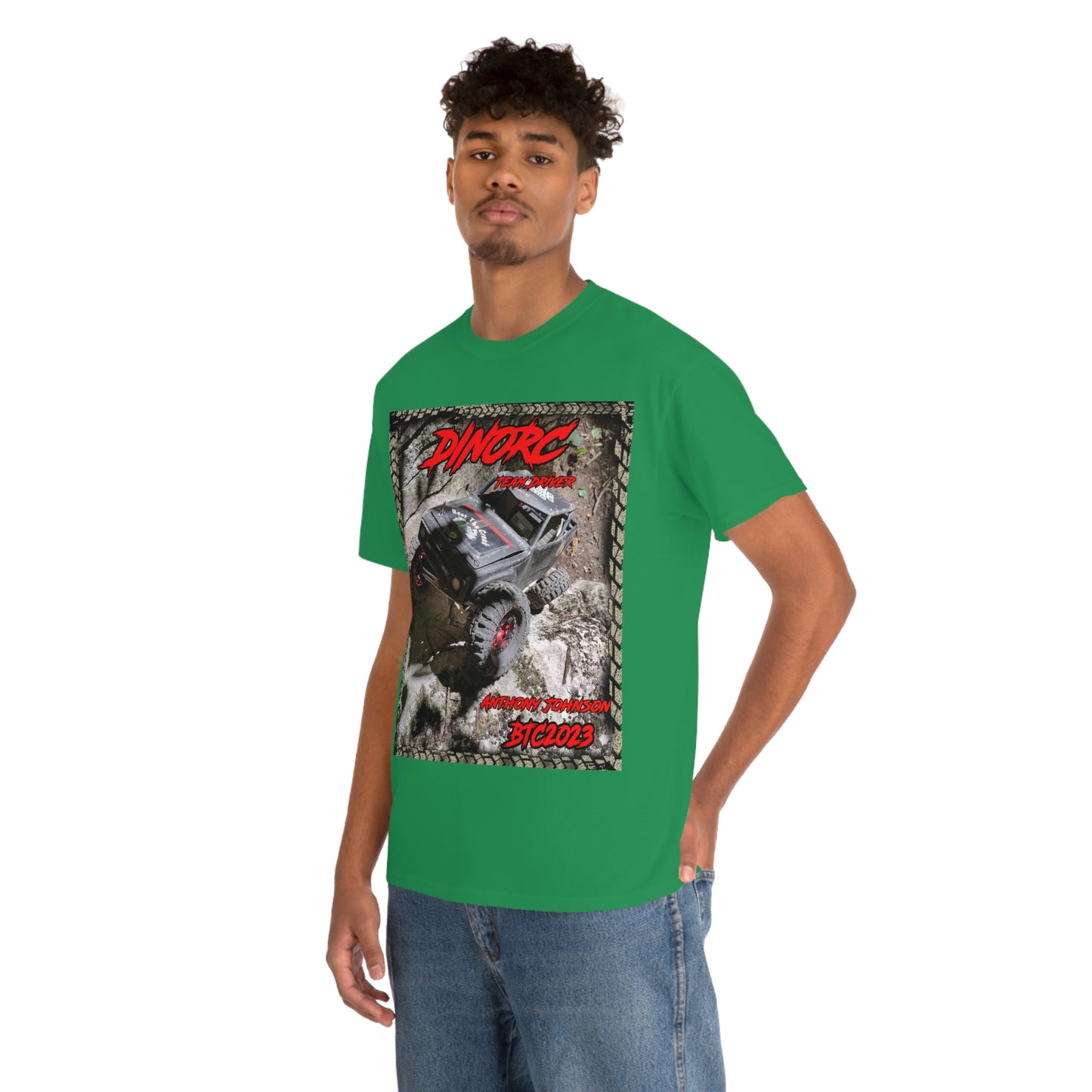 Anthony Johnson T rex DinoRC Team Driver truck logo Front and Back DinoRc Logo T-Shirt S-5x 5 colors