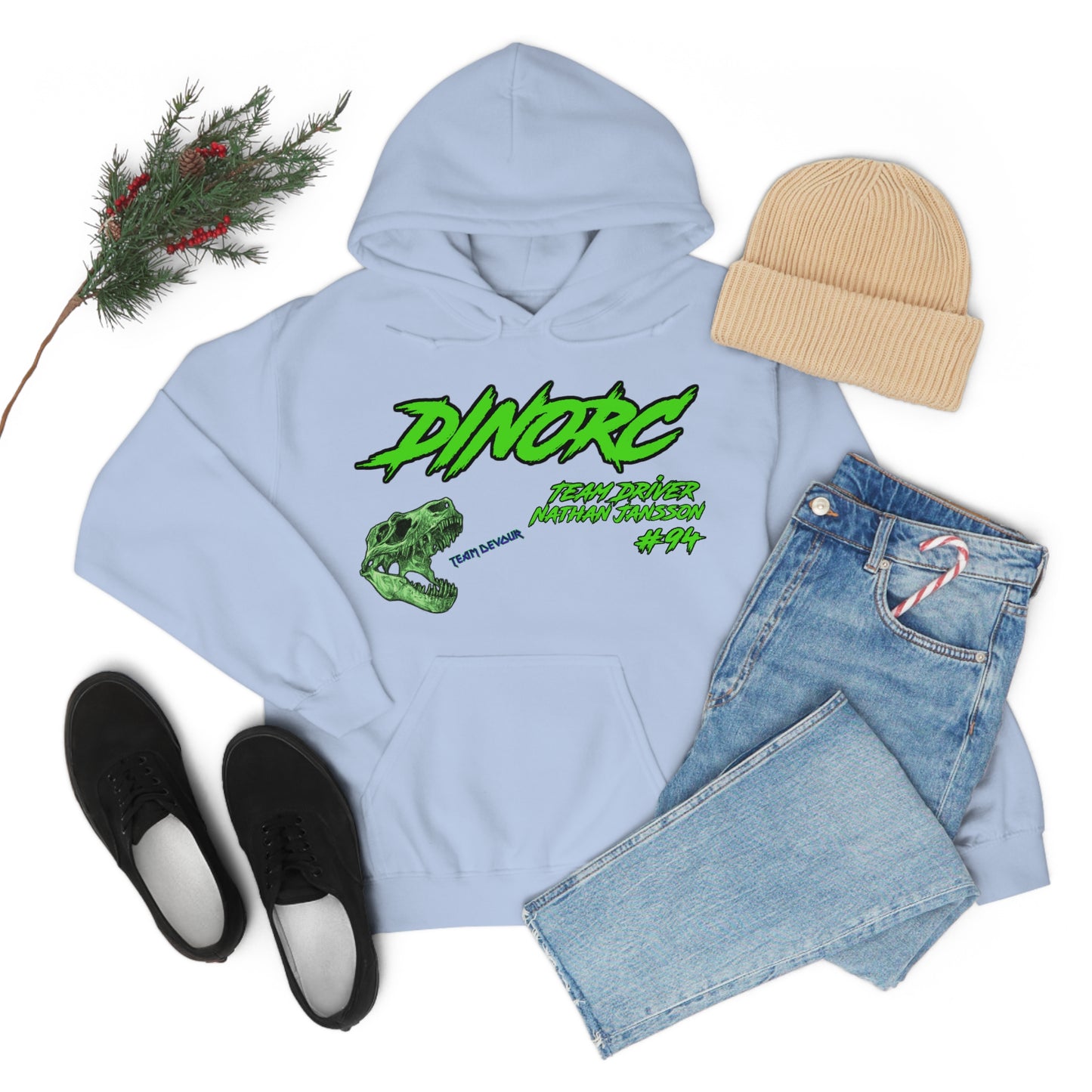 Team Driver Nathan Jansson DinoRC Logo Hooded Sweatshirt Heavy Blend™ Hooded Sweatshirt