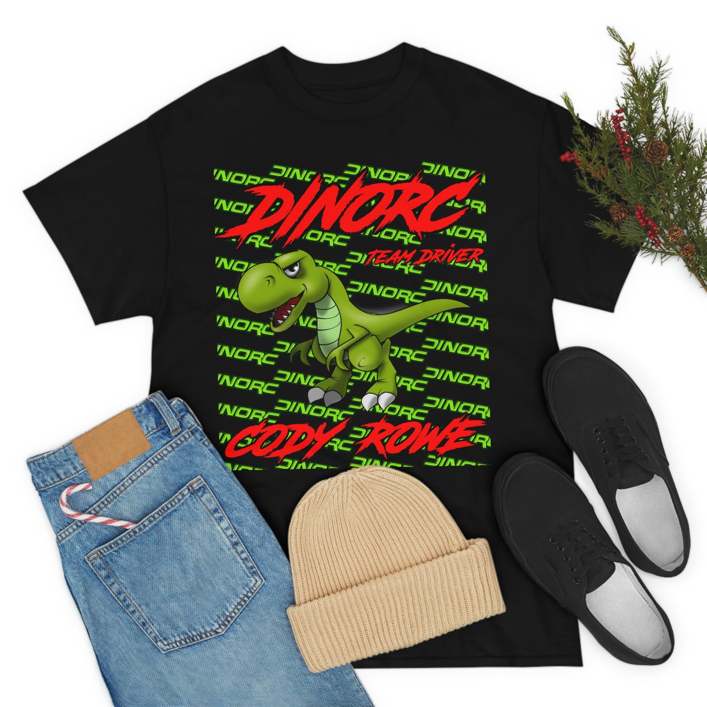 Team Driver Cody Rowe Front and Back DinoRc Logo T-Shirt S-5x 5 colors