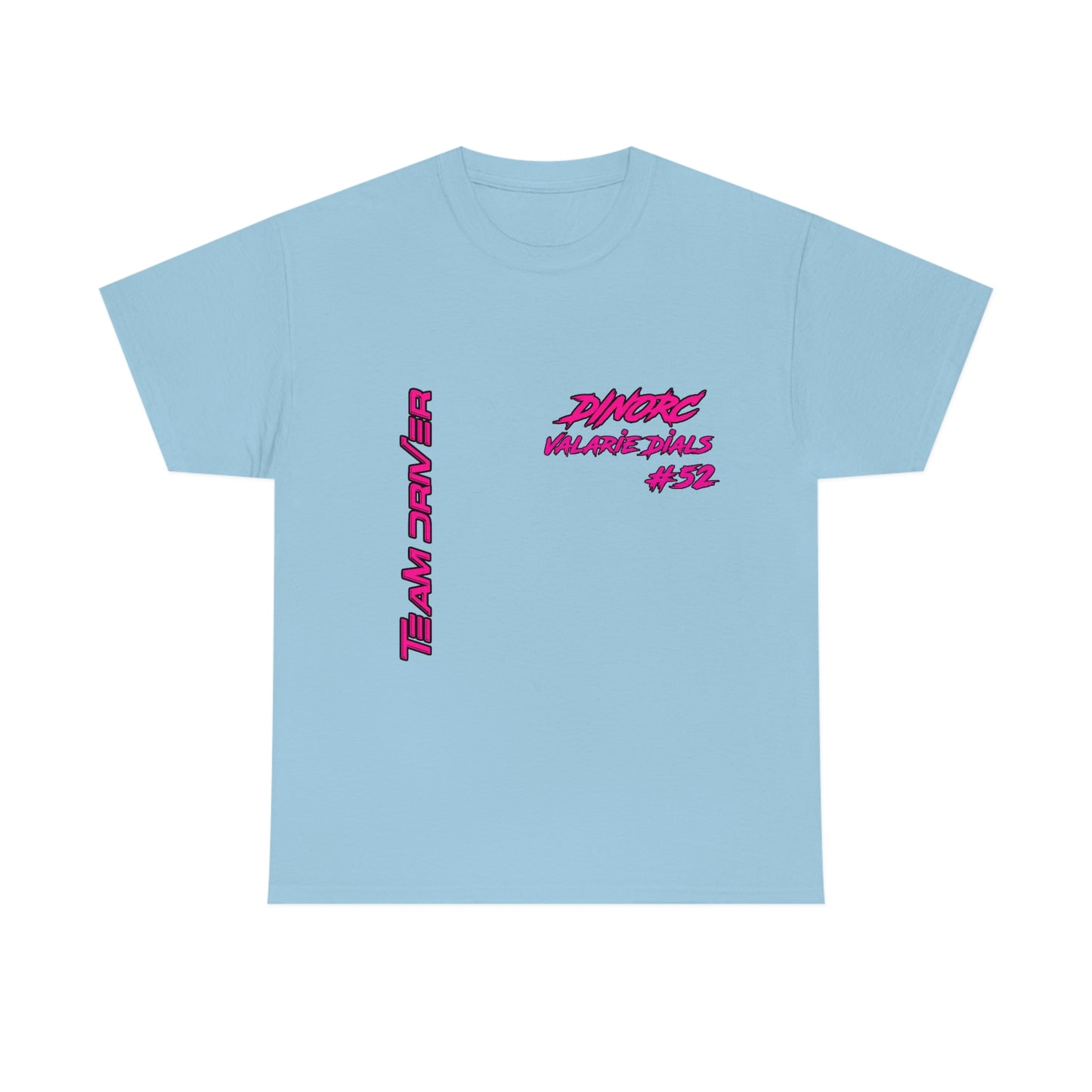 Team Driver Valarie Dials Dino's Divas Front and Back DinoRc Logo T-Shirt S-5x 5 colors