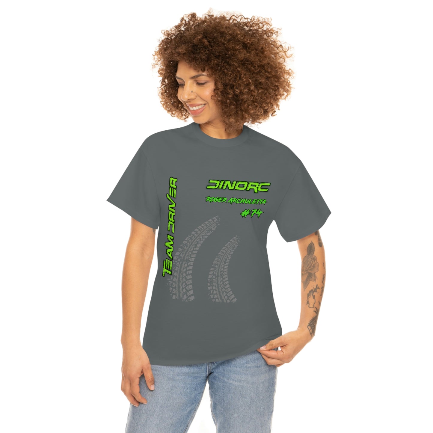 Team Driver Roger Archuletta Front and Back DinoRc Logo T-Shirt S-5x 5 colors