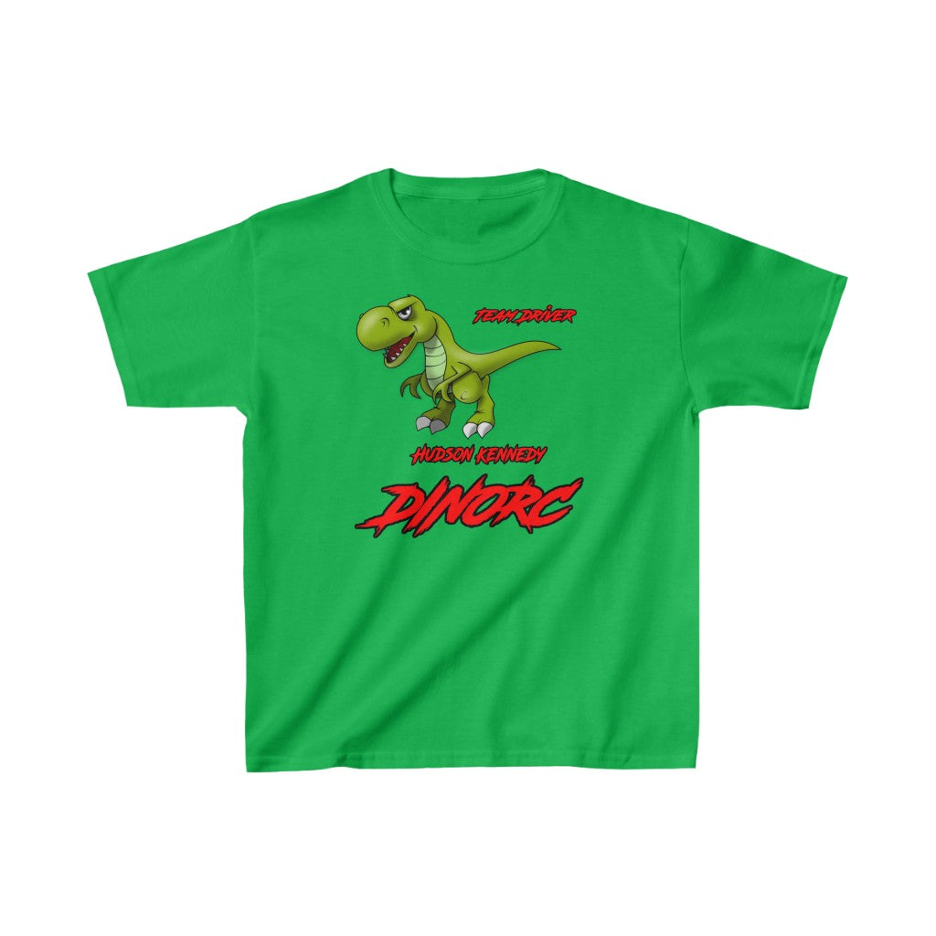Team Driver Hudson Kennedy Front DinoRC Logo Kids Heavy Cotton™ Tee