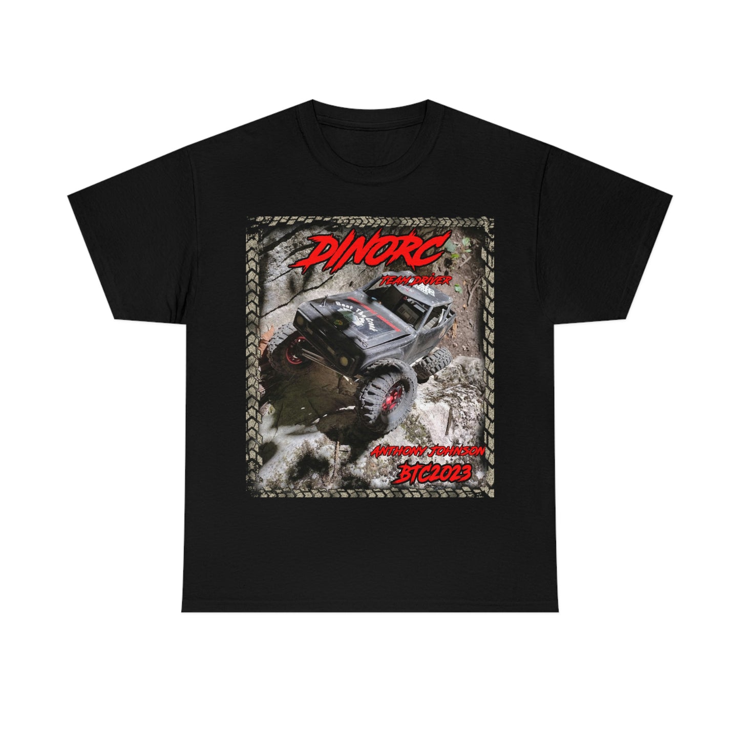 Anthony Johnson T rex DinoRC Team Driver truck logo Front and Back DinoRc Logo T-Shirt S-5x 5 colors