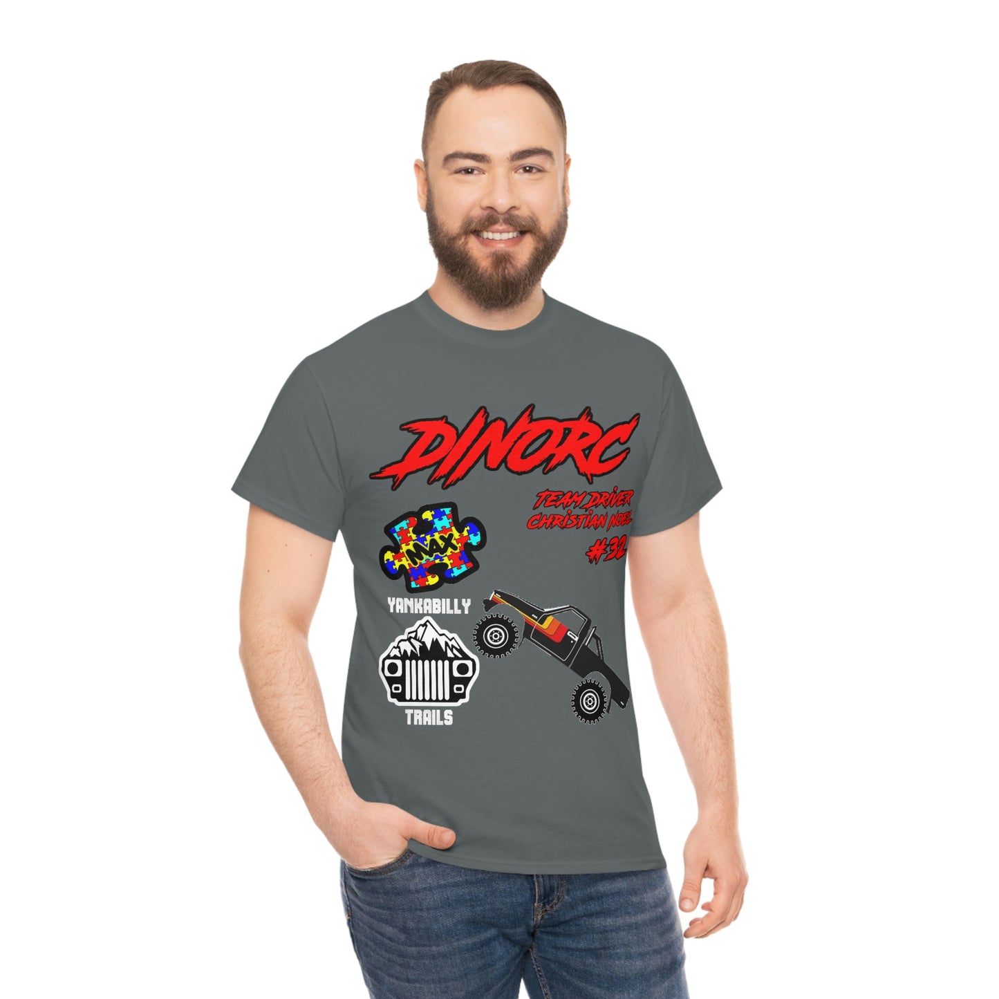 Team Driver Christian Noel truck logo Front and Back DinoRc Logo T-Shirt S-5x 5 colors