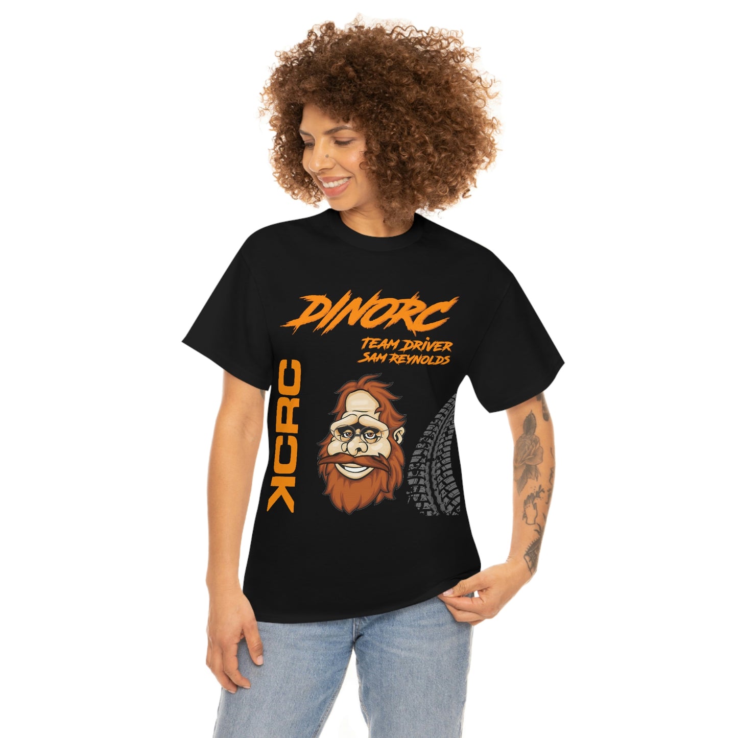 Team Driver Sam Reynolds Front and Back DinoRc Logo T-Shirt S-5x 5 colors