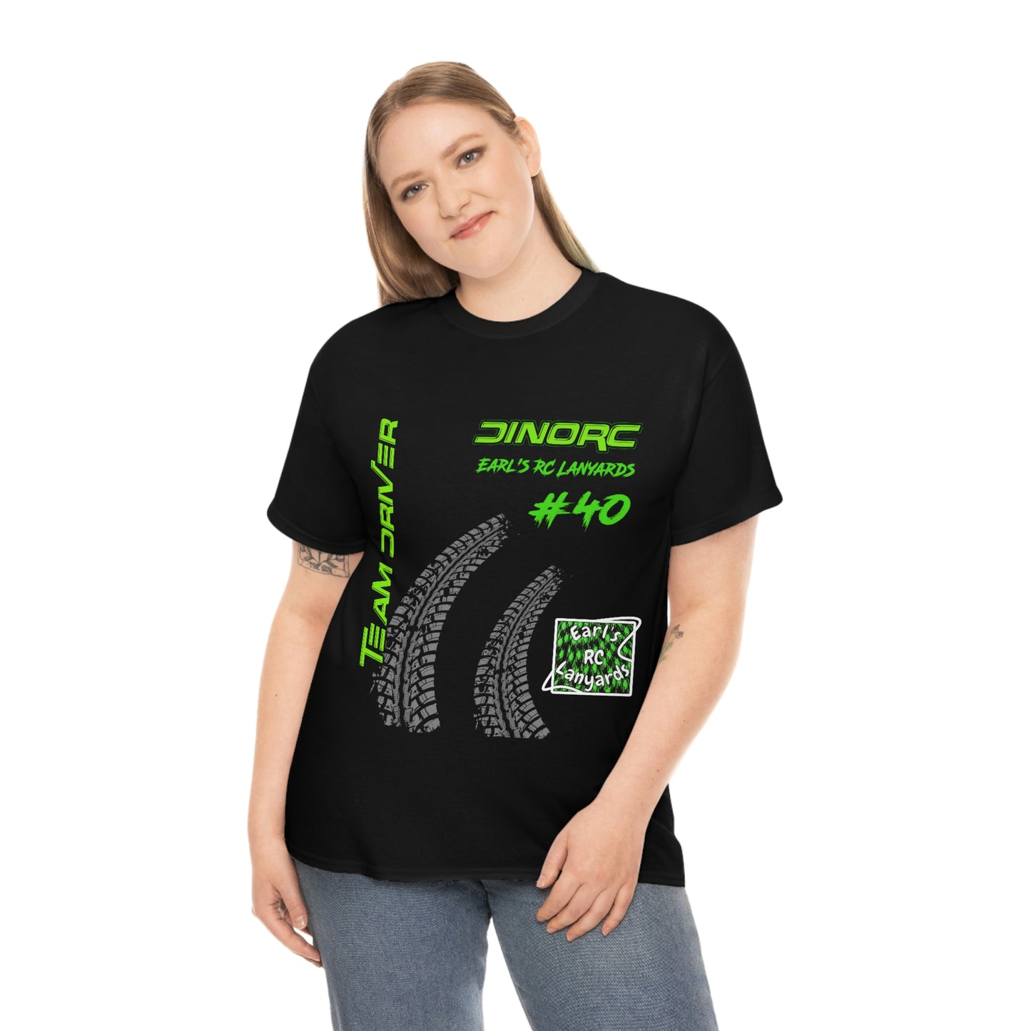 Team Driver Earl's RC Lanyards Front and Back DinoRc Logo T-Shirt S-5x 5 colors