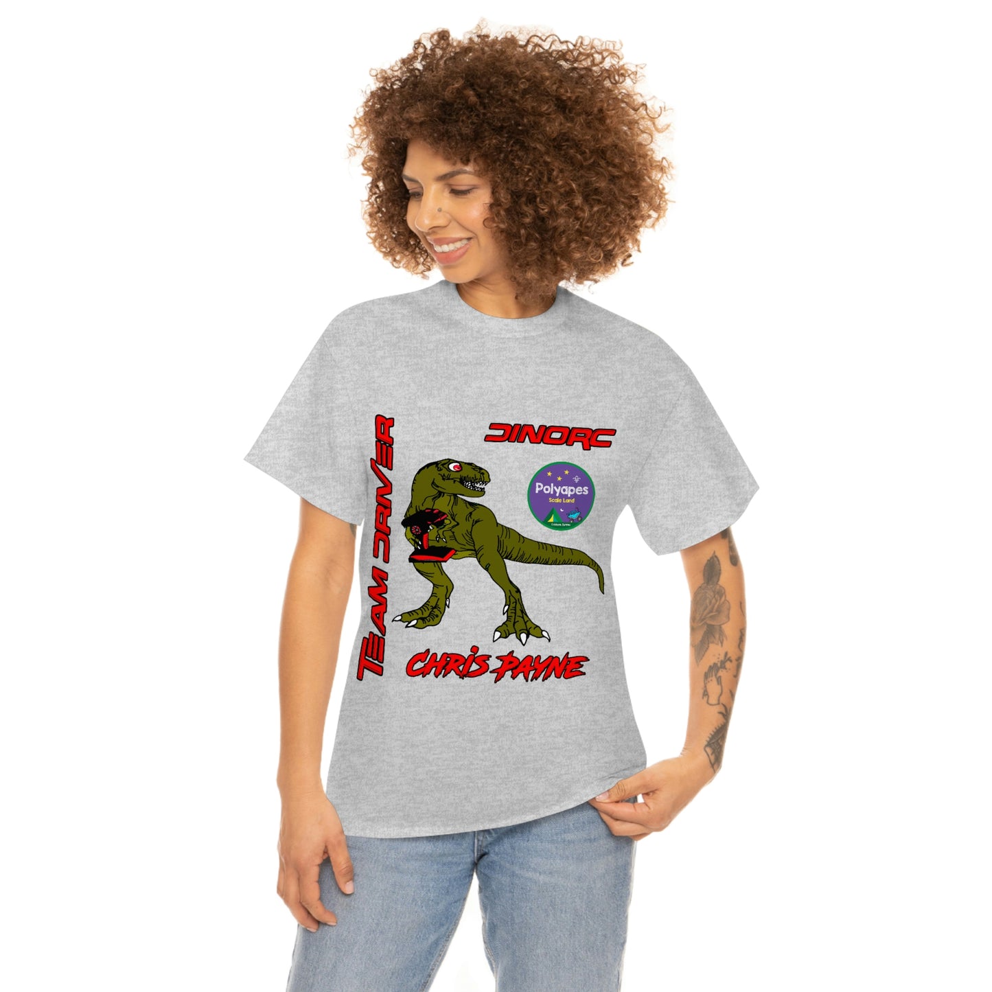 Chris Payne Raptor DinoRC Team Driver logo Front and Back DinoRc Logo T-Shirt S-5x 5 colors