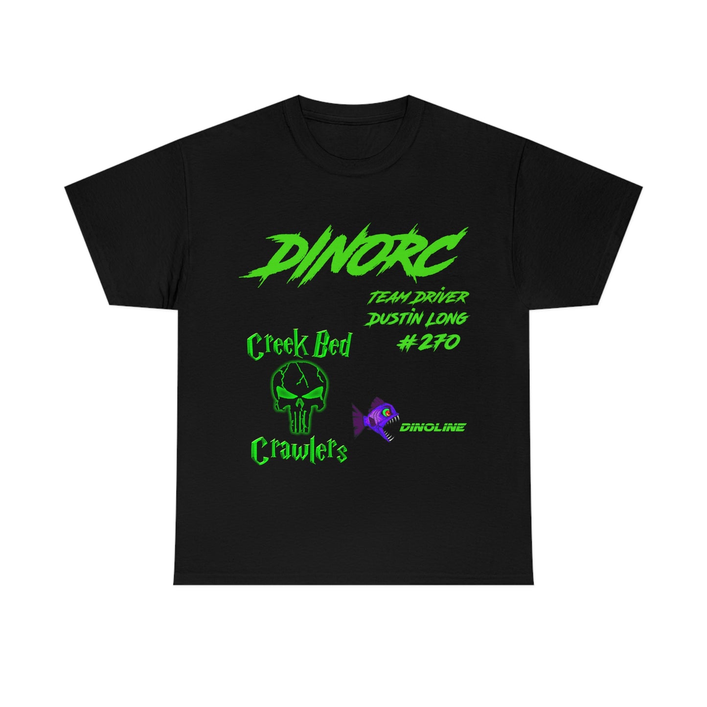 Team Driver Dustin Long logo Front and Back DinoRc Logo T-Shirt S-5x 5 colors