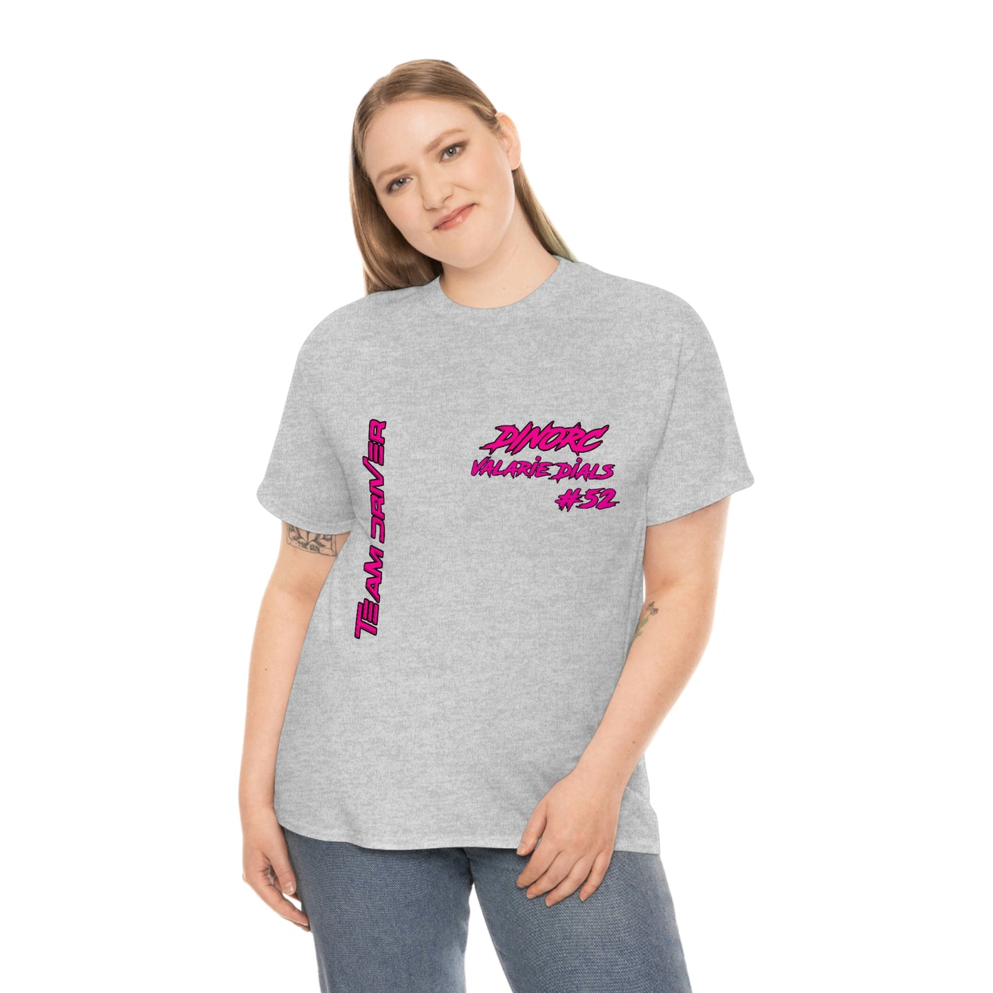 Team Driver Valarie Dials Dino's Divas Front and Back DinoRc Logo T-Shirt S-5x 5 colors