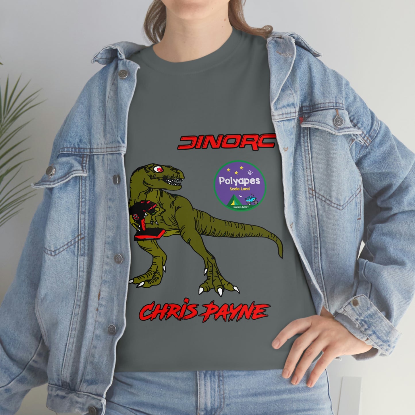 Chris Payne Raptor DinoRC Team Driver logo Front and Back DinoRc Logo T-Shirt S-5x 5 colors