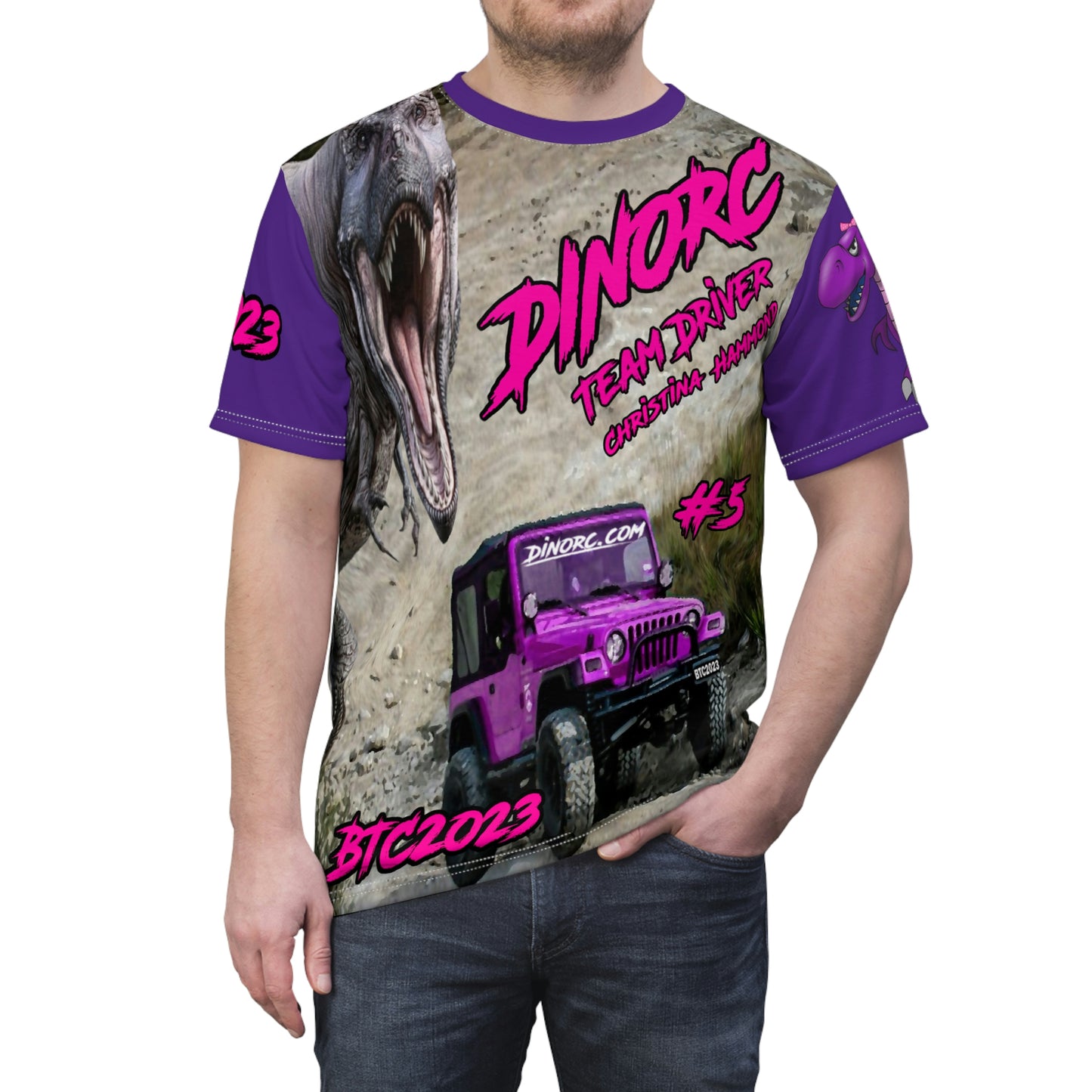 Christina Hammond Dino Diva's BTC2023 T Shirt purple Sleeves