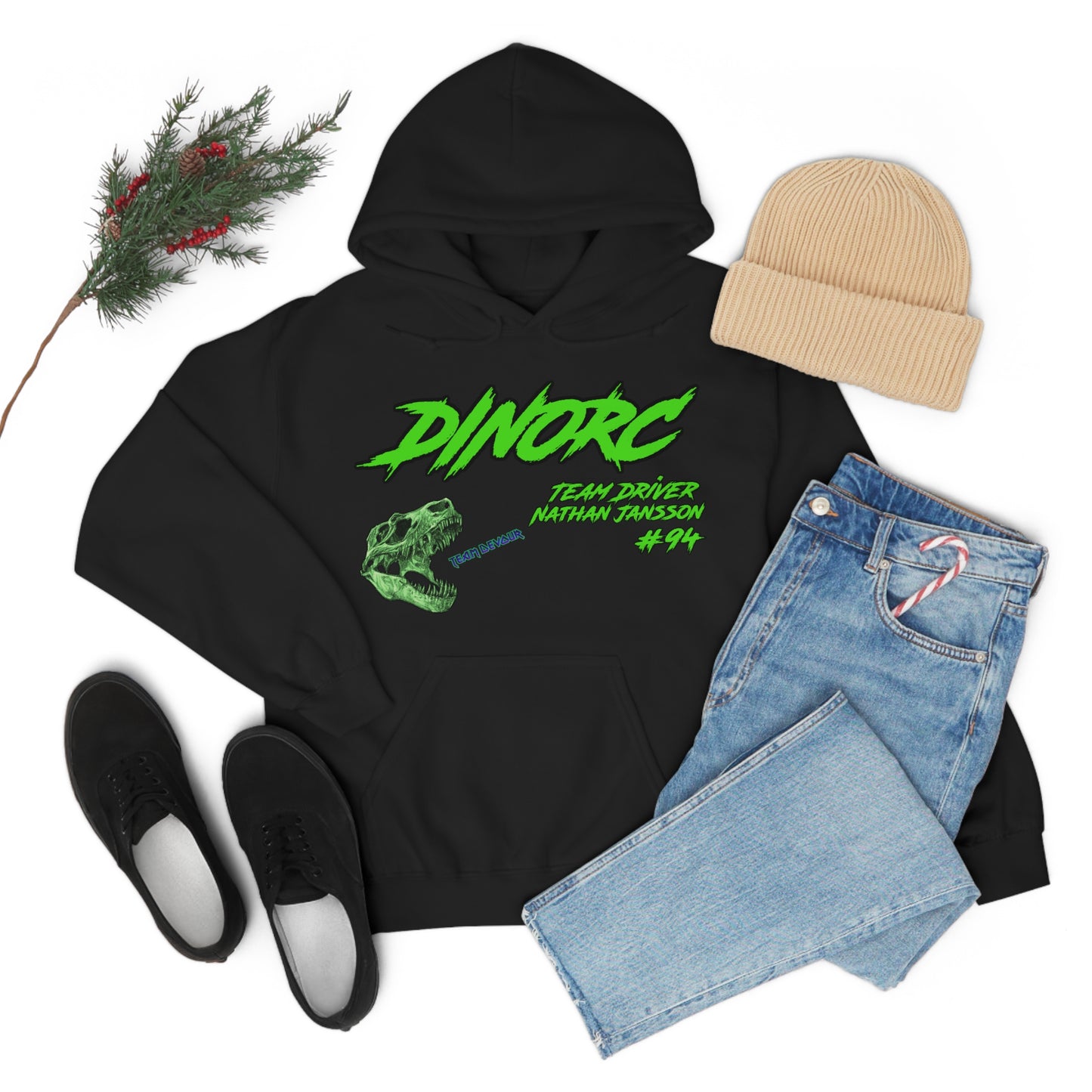 Team Driver Nathan Jansson DinoRC Logo Hooded Sweatshirt Heavy Blend™ Hooded Sweatshirt