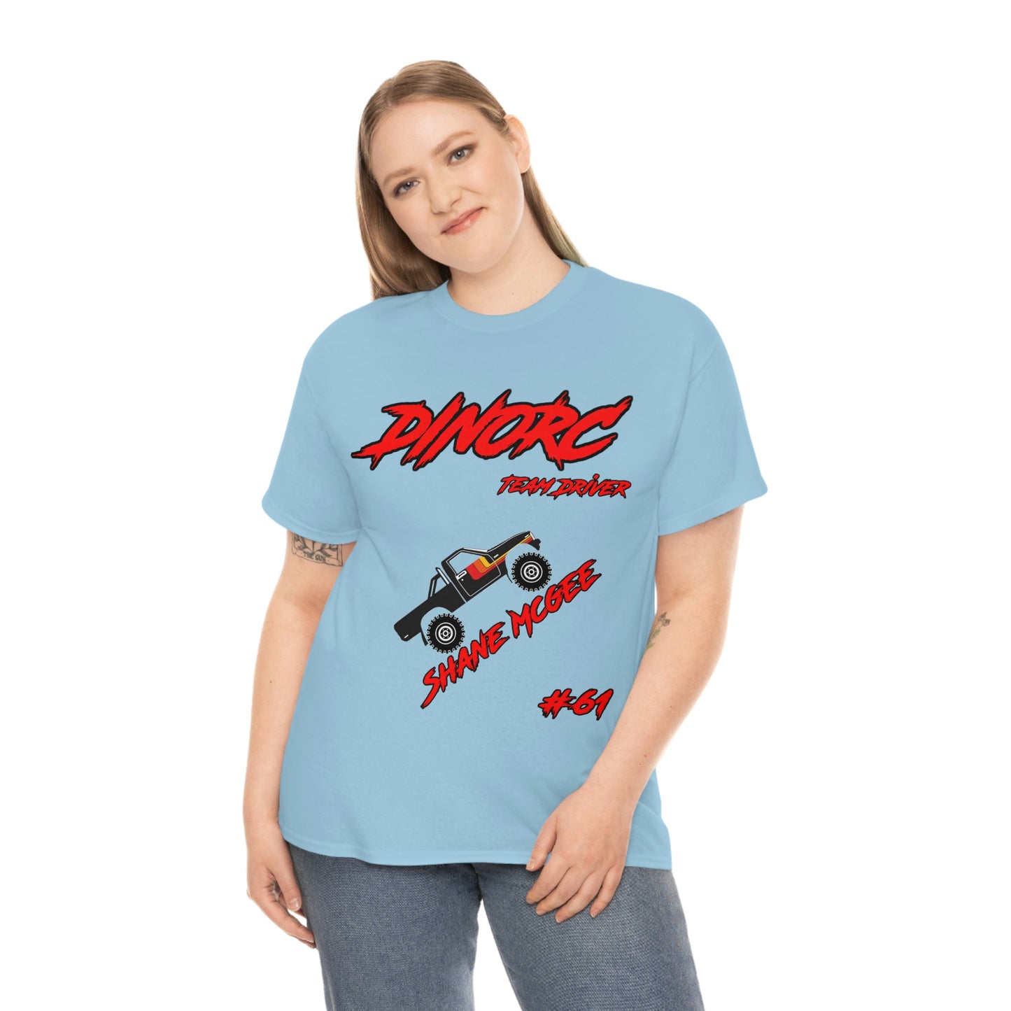 Team Driver Shane Mcgee truck logo Front and Back DinoRc Logo T-Shirt S-5x 5 colors