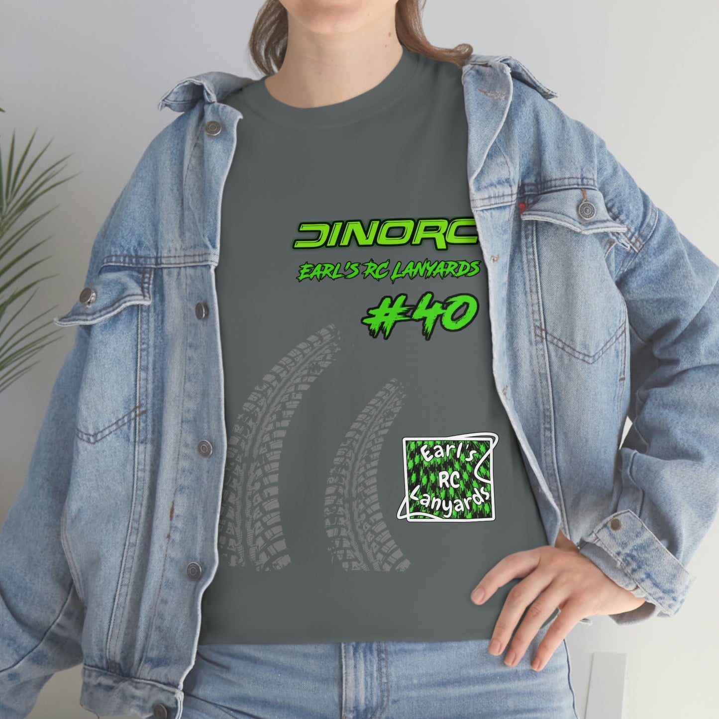 Team Driver Earl's RC Lanyards Front and Back DinoRc Logo T-Shirt S-5x 5 colors