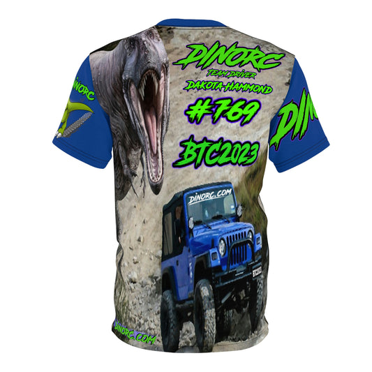 Dakota Hammond DinoRC BTC2023 Team Driver T Shirt Blue Sleeves