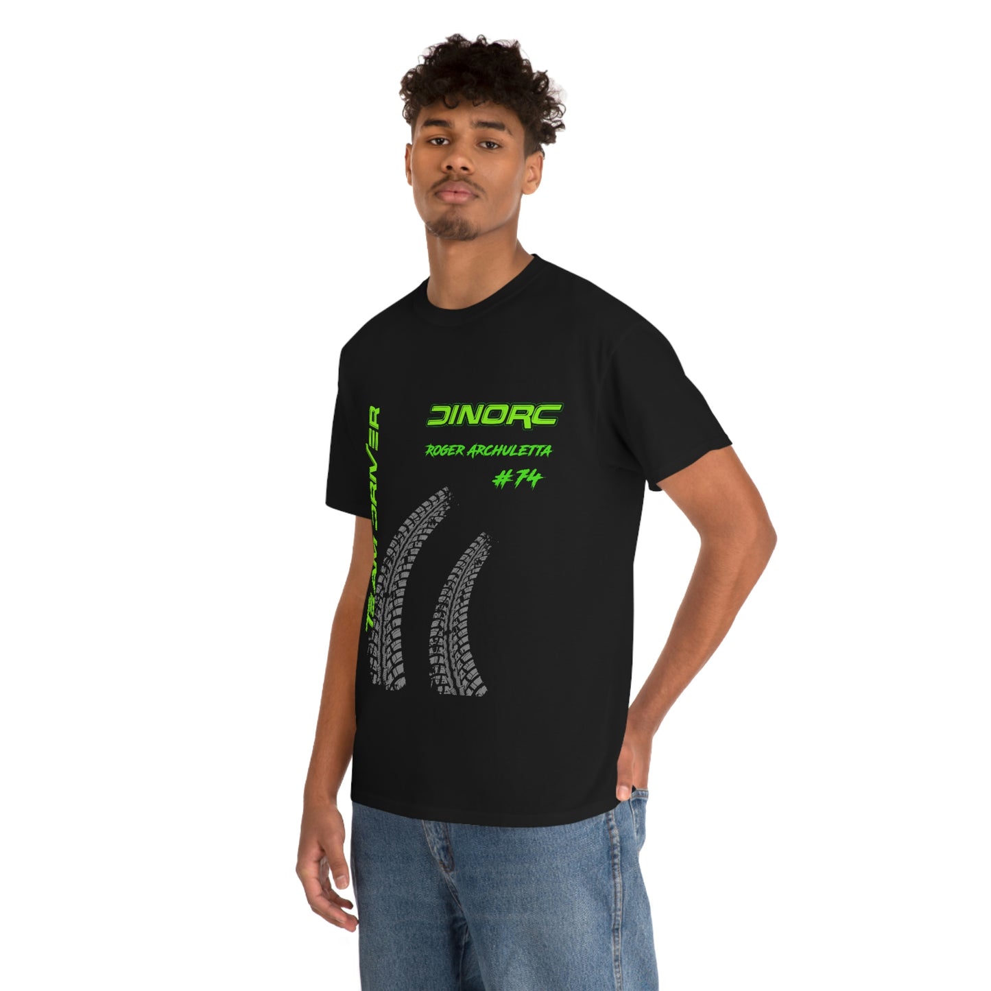 Team Driver Roger Archuletta Front and Back DinoRc Logo T-Shirt S-5x 5 colors