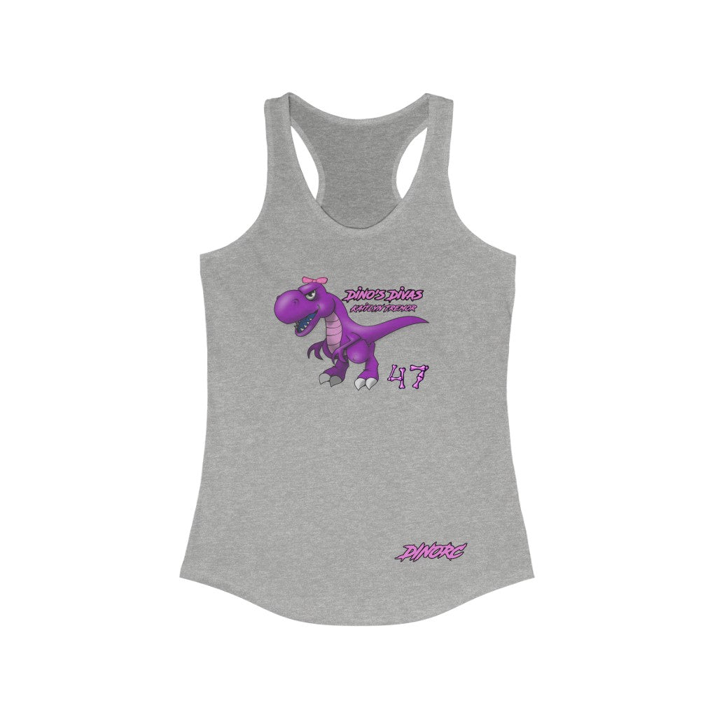 Kaitlyn Tremor Dino's Divas Women's Ideal Racerback Tank 2