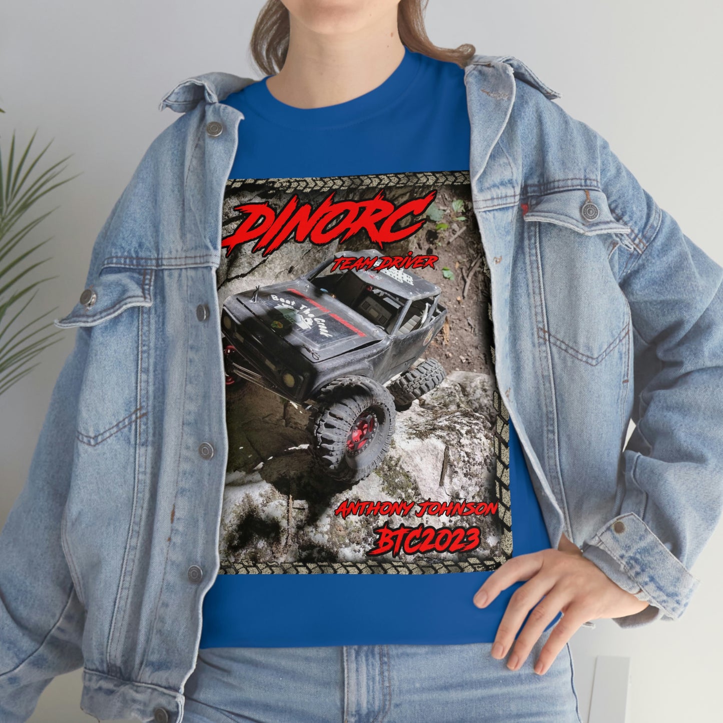 Anthony Johnson T rex DinoRC Team Driver truck logo Front and Back DinoRc Logo T-Shirt S-5x 5 colors