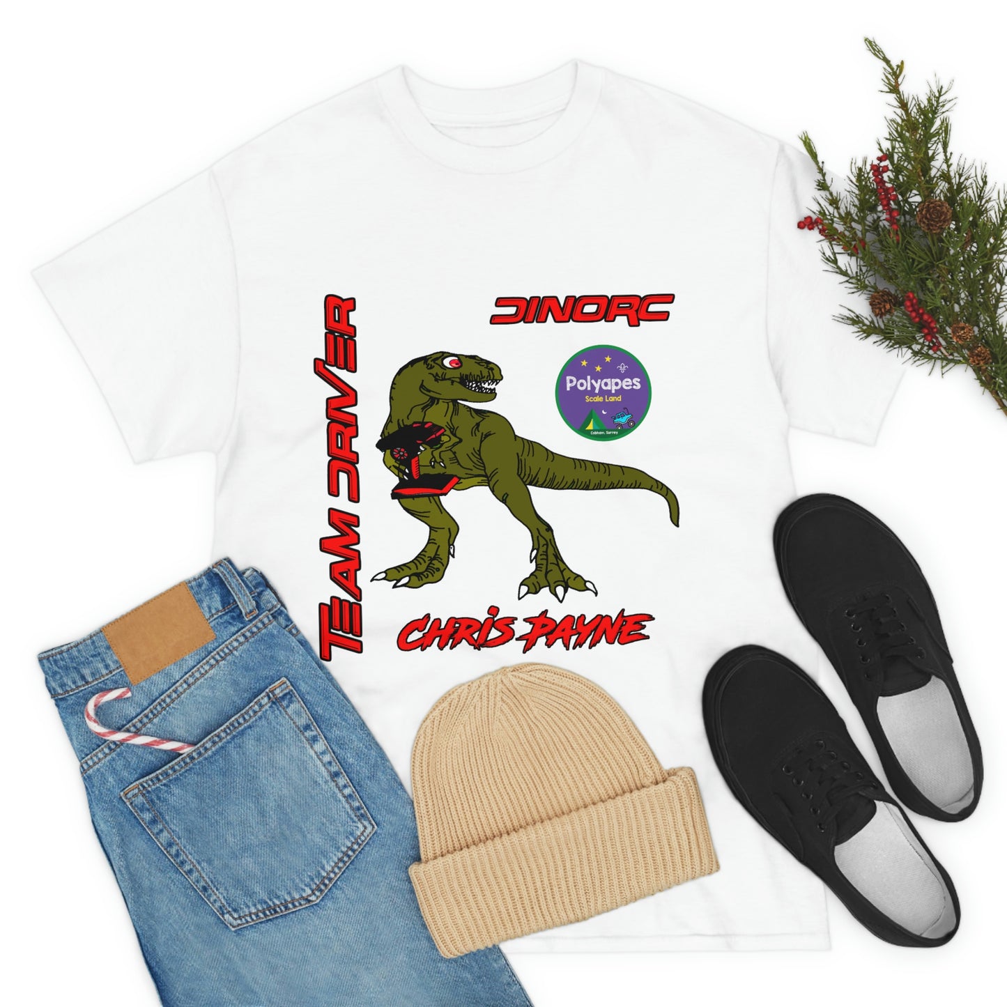 Chris Payne Raptor DinoRC Team Driver logo Front and Back DinoRc Logo T-Shirt S-5x 5 colors