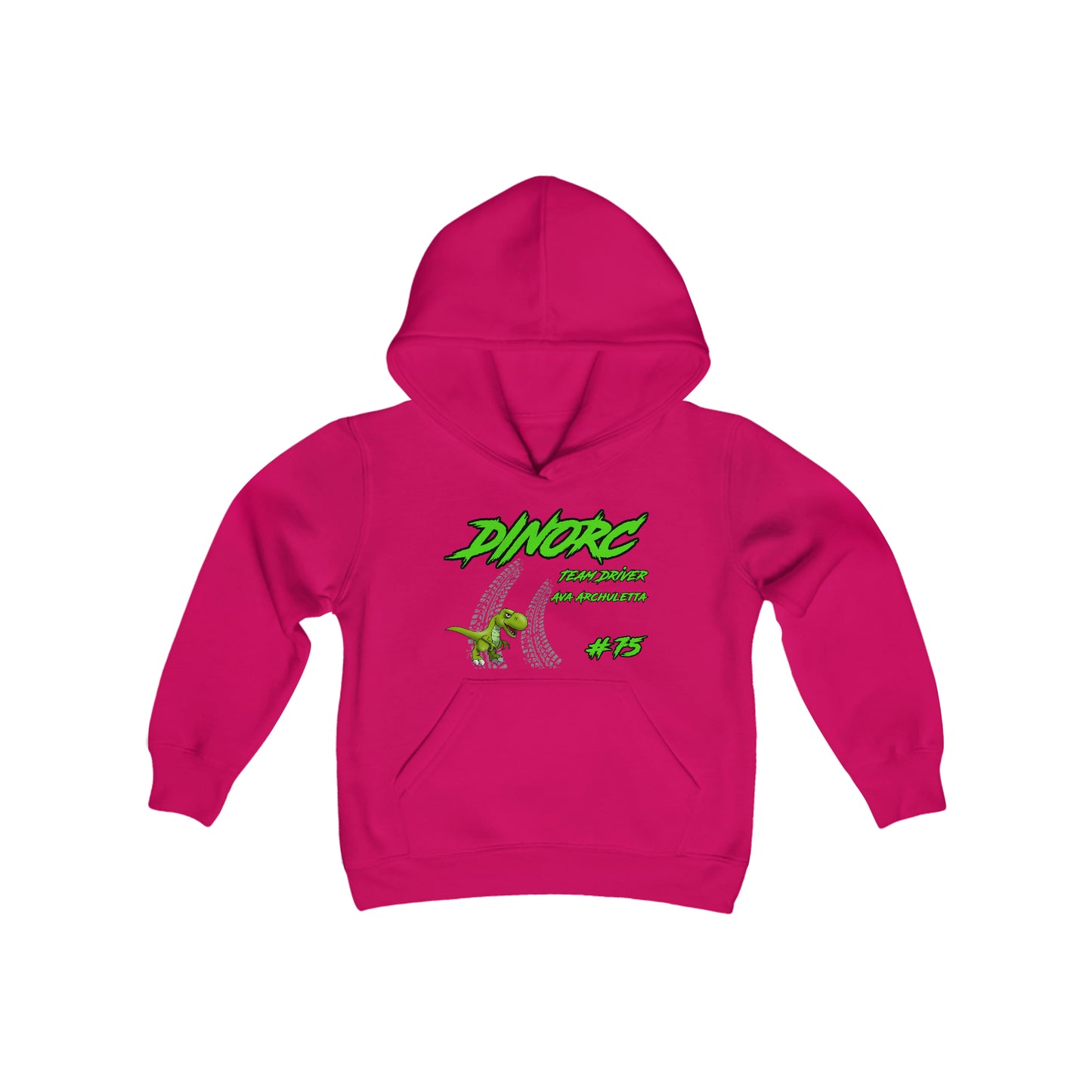 Ava Archuletta Team Driver DinoRC Logo Youth Heavy Blend Hooded Sweatshirt