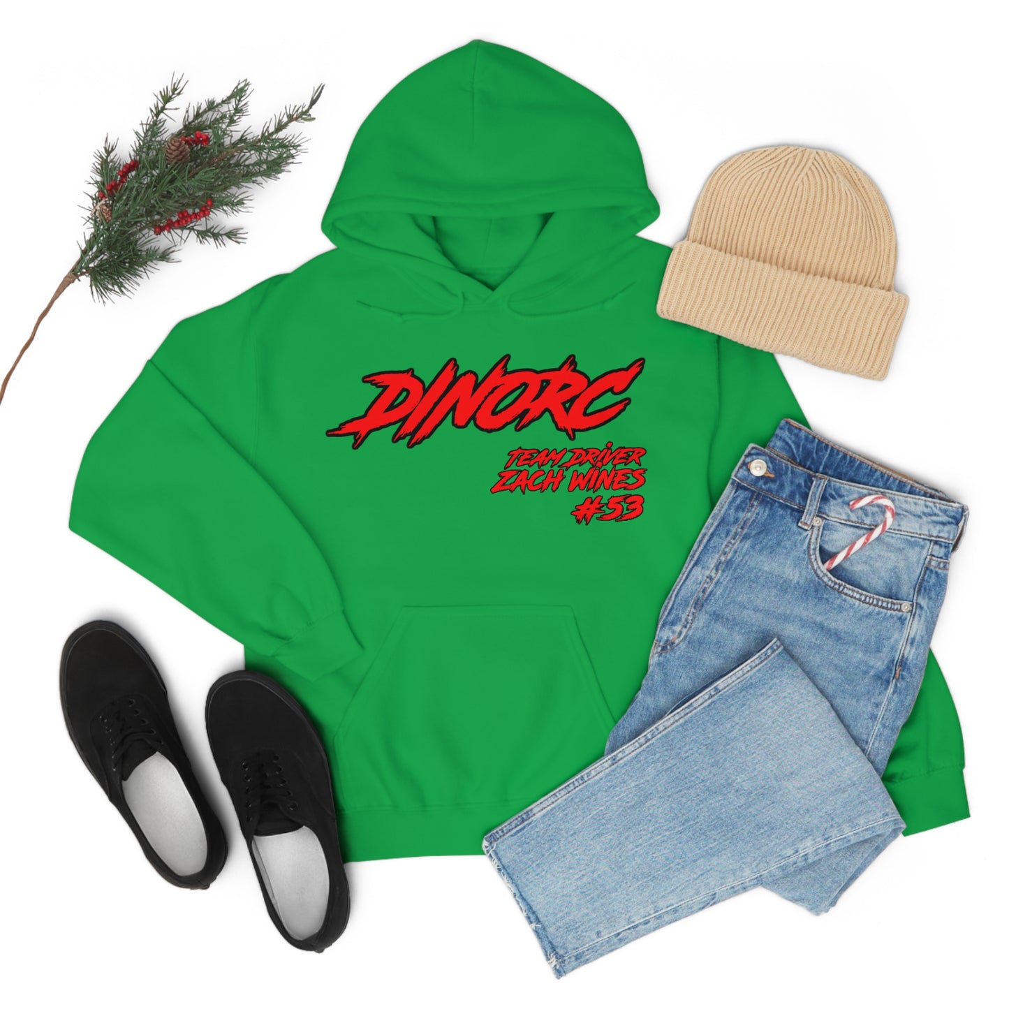 Team Driver Zach Wines DinoRC Logo Hooded Sweatshirt Heavy Blend™ Hooded Sweatshirt