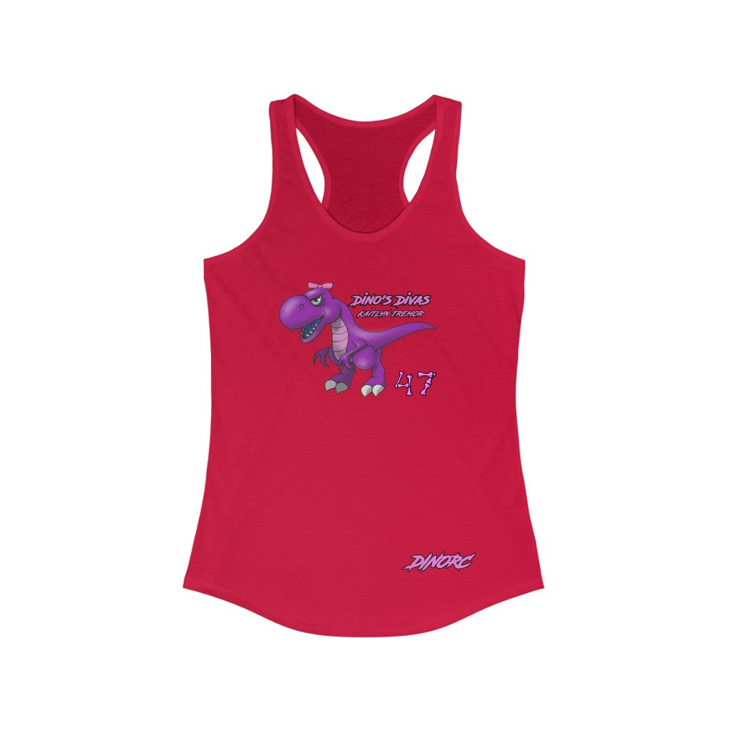 Front/Back Kaitlyn Tremor Dino's Divas Women's Ideal Racerback Tank 2